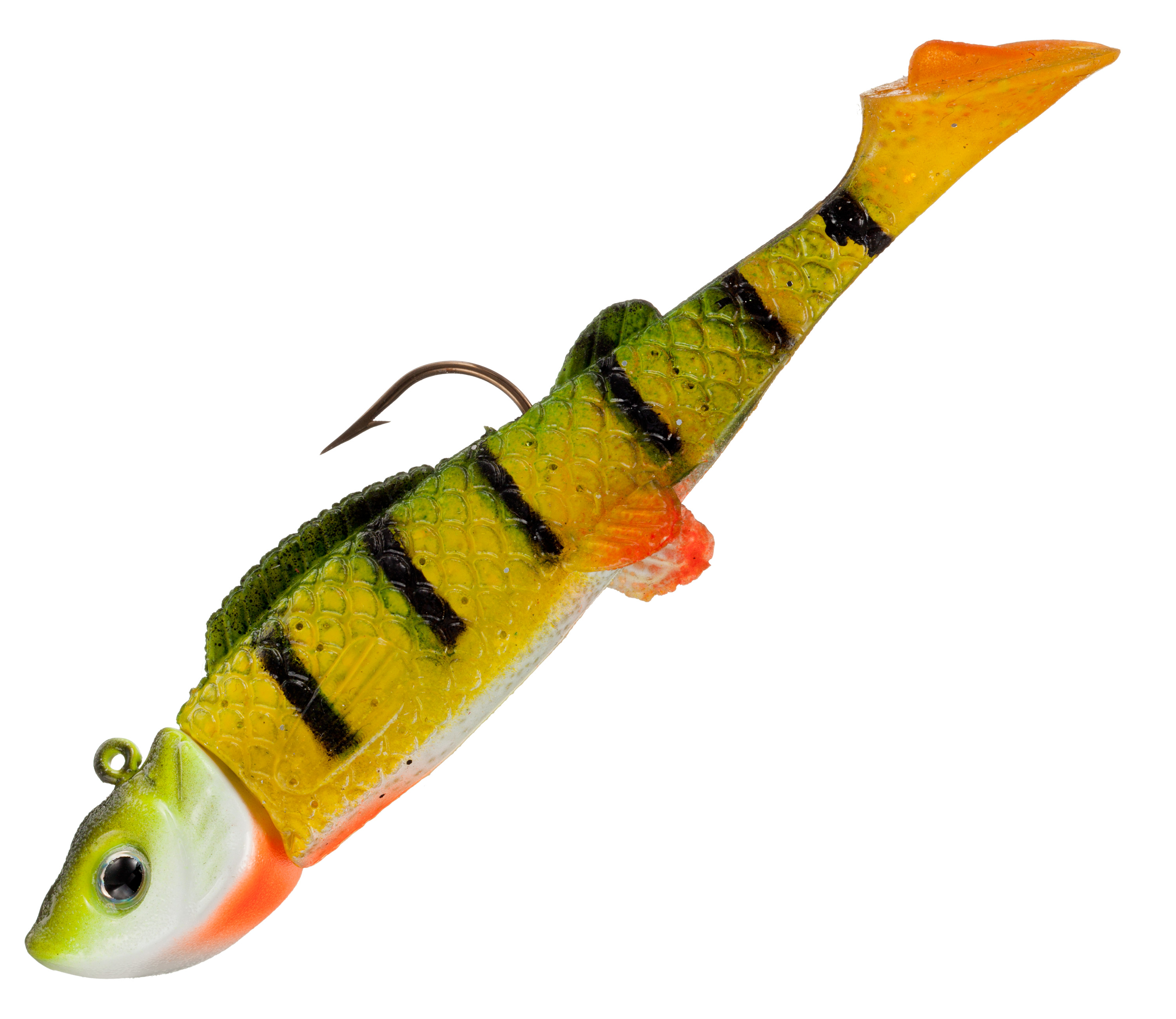 Bass Pro Shops Crappie Maxx Paddle Tail Minnow Jig 2-Pack - Perch - 3-1/2
