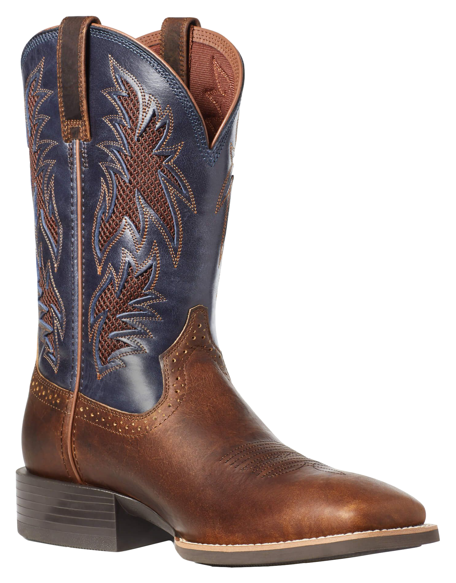 Image of Ariat Sport Cool Venttek Western Boots for Men - Bar Top Brown - 9M