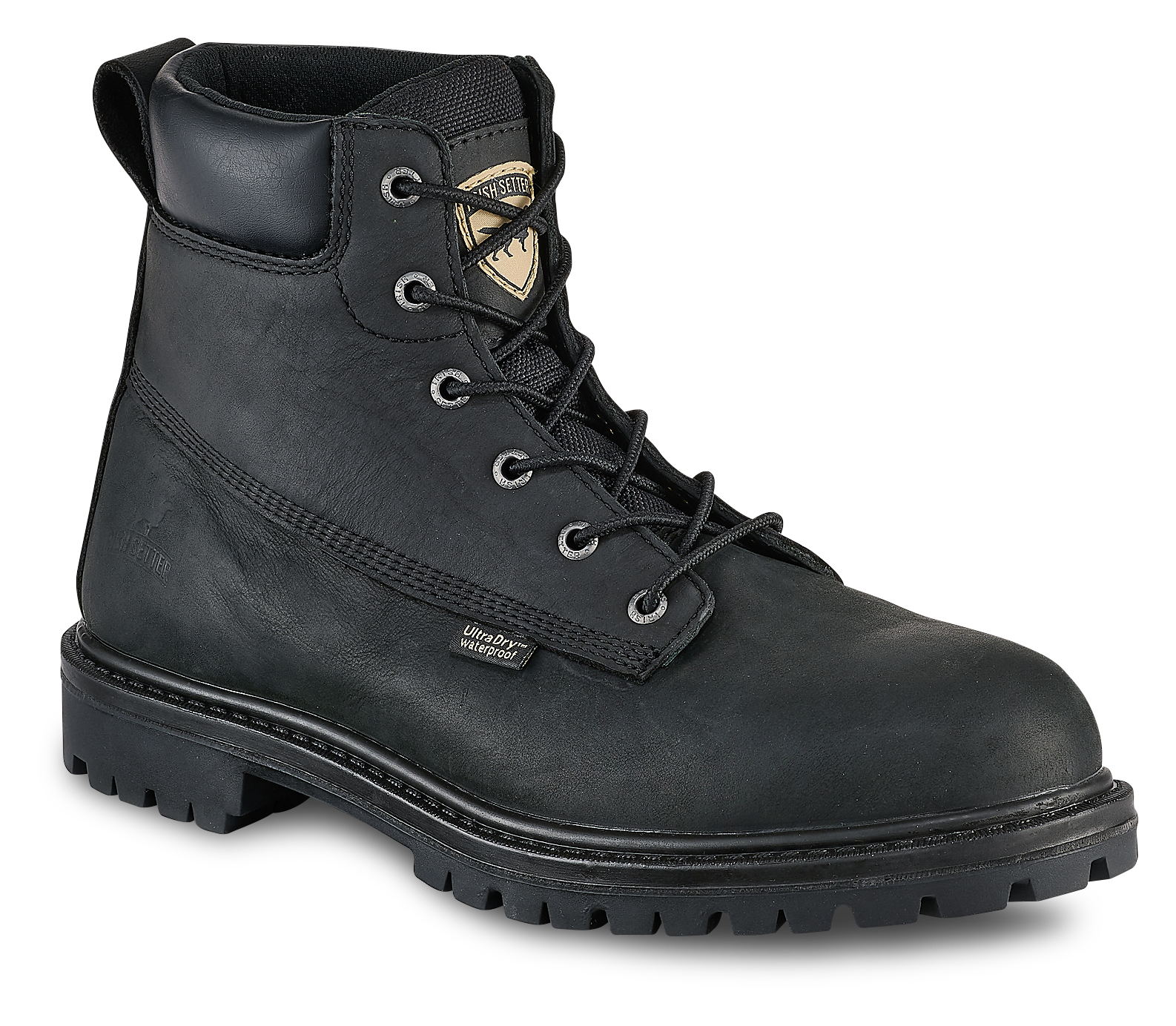 Image of Irish Setter Hopkins Waterproof Aluminum Toe Work Boots for Men - Black - 9M