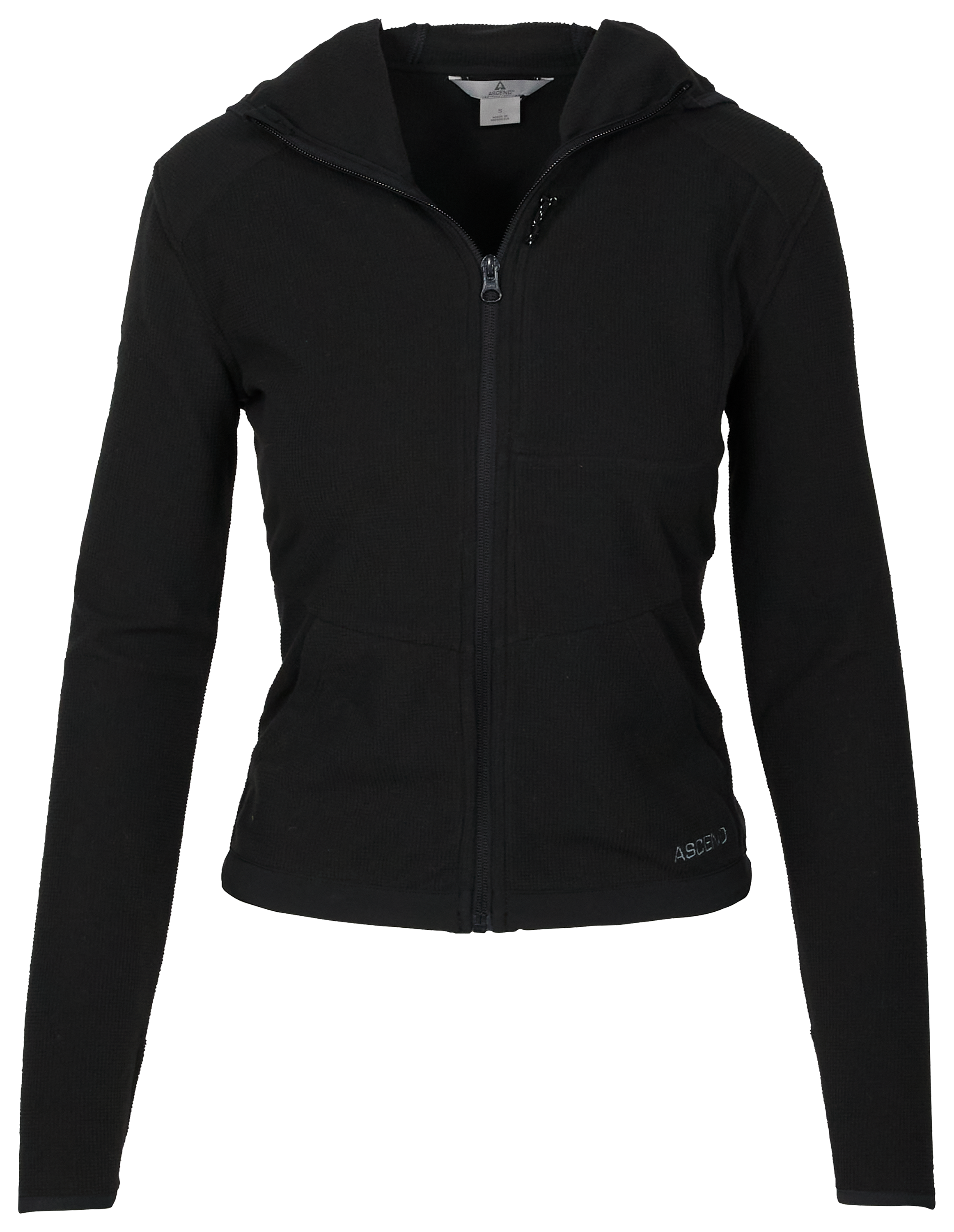 Image of Ascend Full-Zip Hoodie for Ladies - Black - XXL