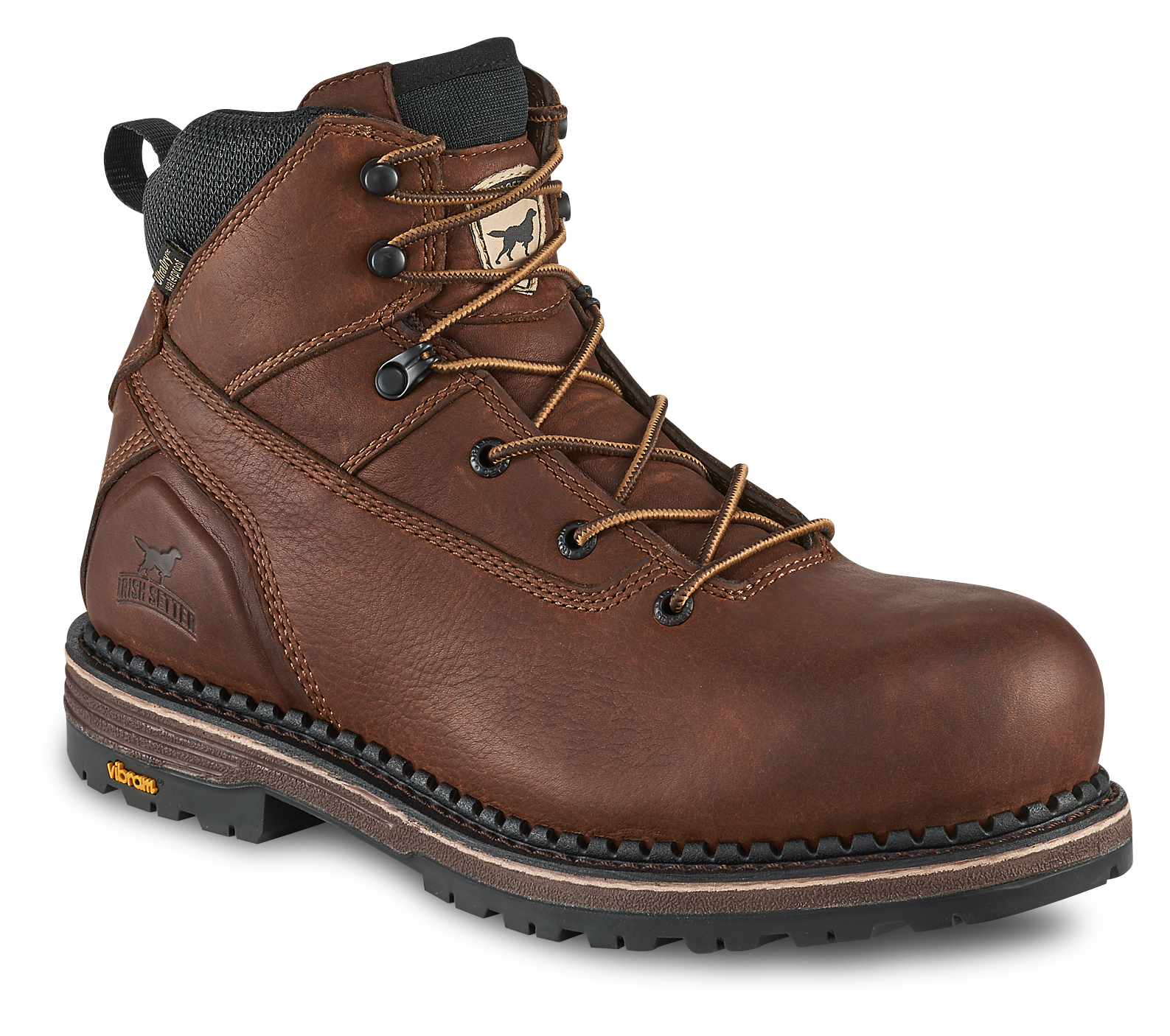 Image of Irish Setter Edgerton Waterproof Work Boots for Men - Brown - 11.5M