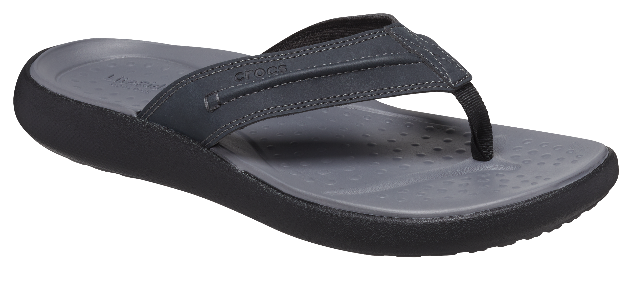 Image of Crocs Yukon Vista II LiteRide Flip Sandals for Men - Black