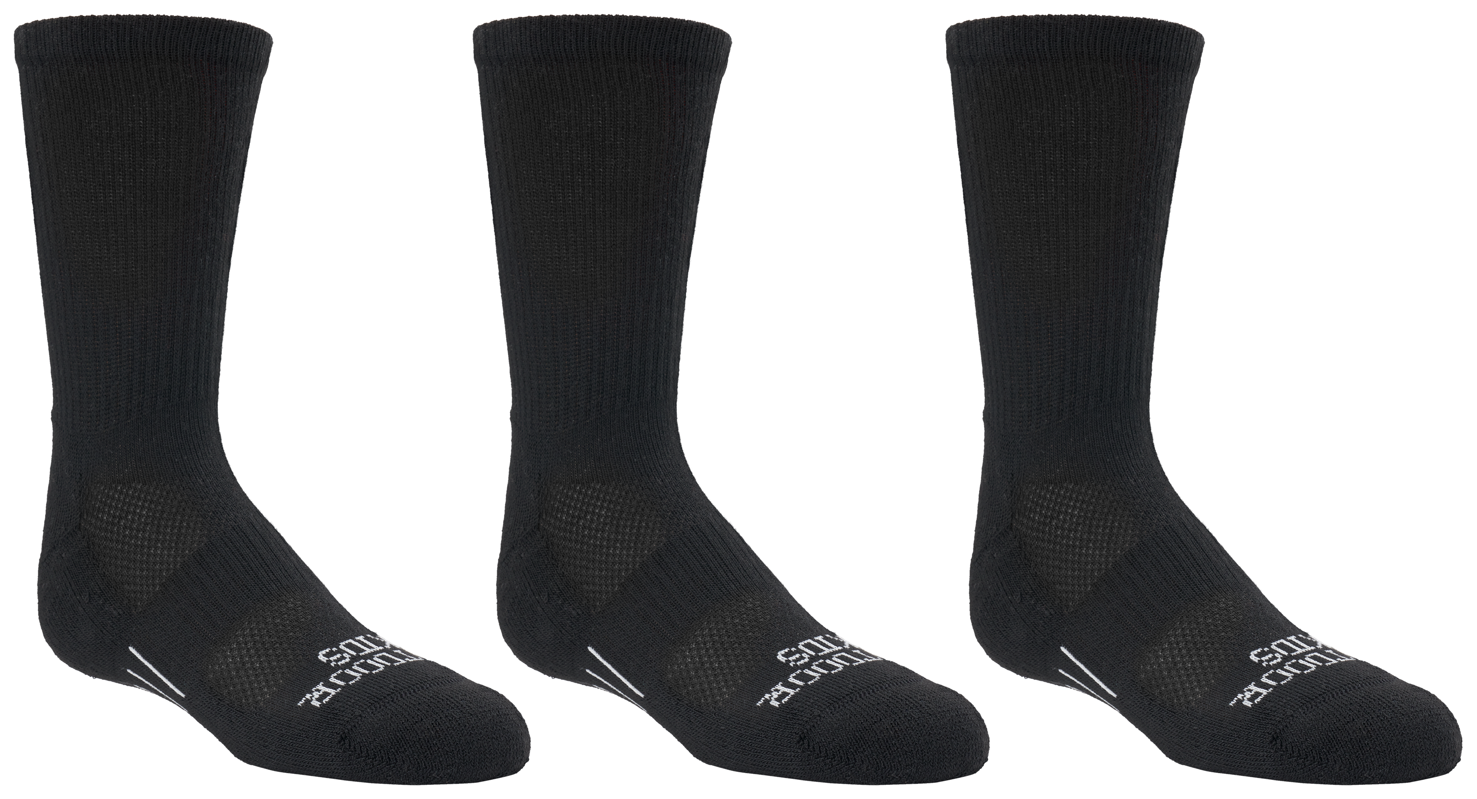 Image of Outdoor Kids Encompass Crew Socks 3-Pack for Kids - Black - XS