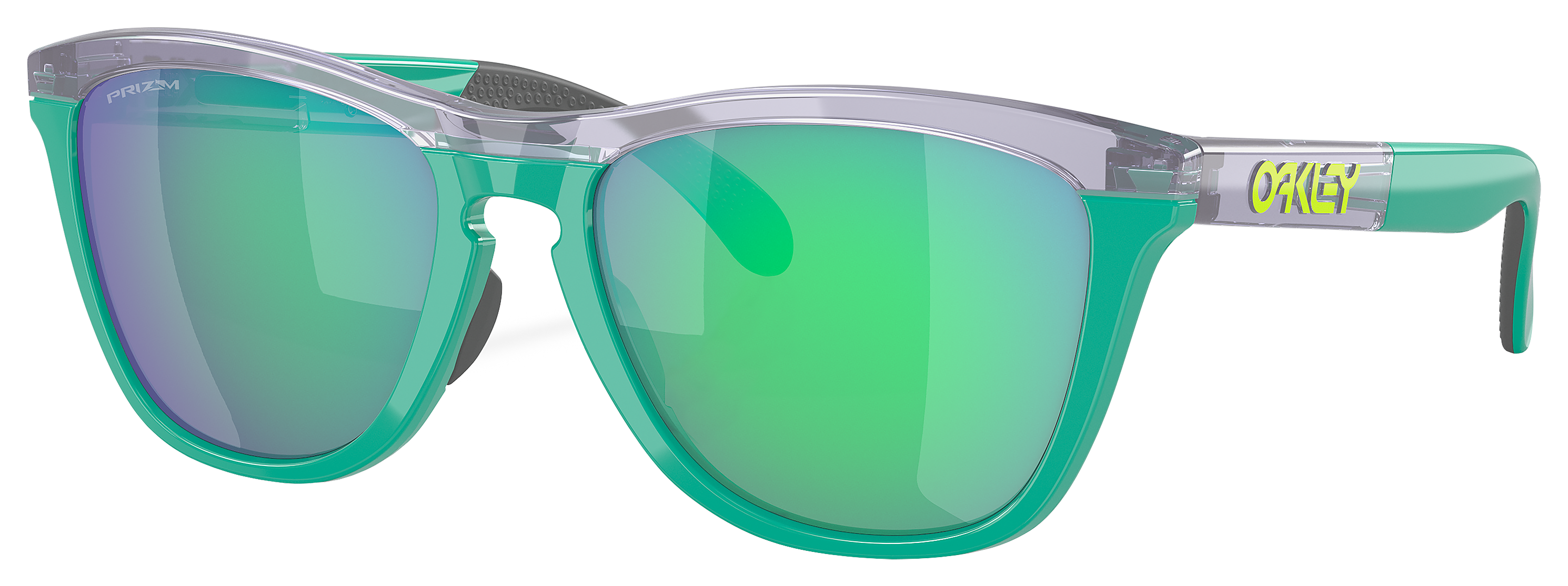 Image of Oakley Frogskins Range OO9284 Prizm Grey Mirror Sunglasses - Lilac/Celeste/Prizm Jade Mirror - Medium