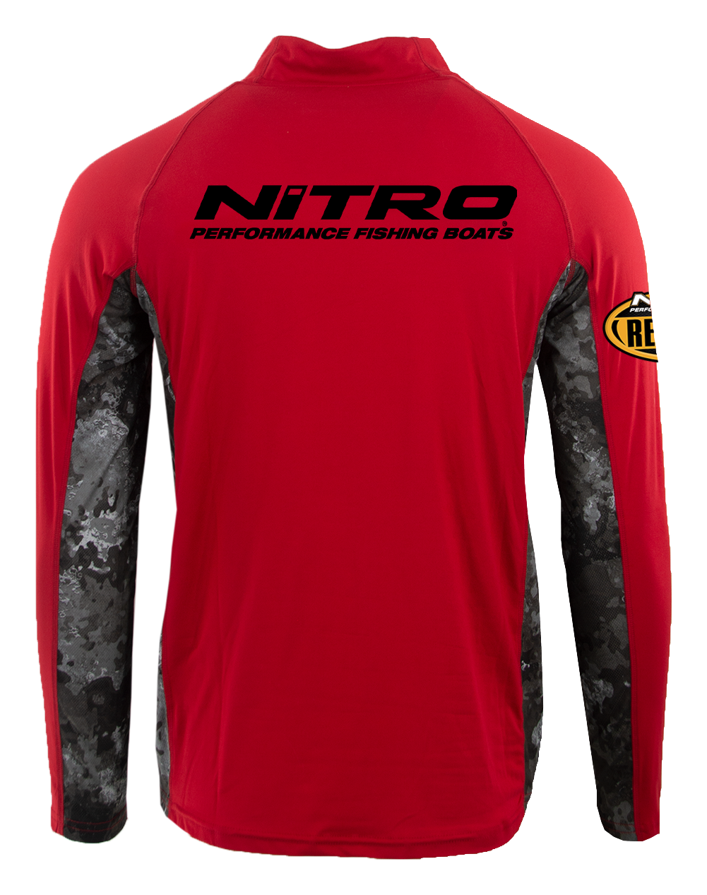 Image of NITRO DeepLedge Quarter-Zip Pullover for Men - Red/TrueTimber Midnight - S