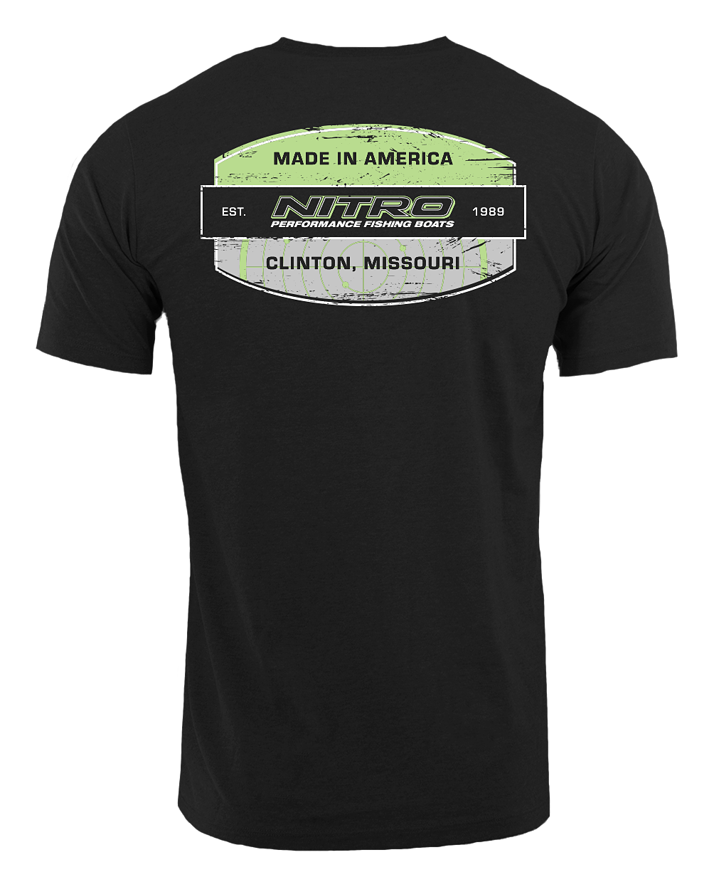 Image of NITRO Clinton, MO Logo Short-Sleeve T-Shirt for Men - Black - 3XL