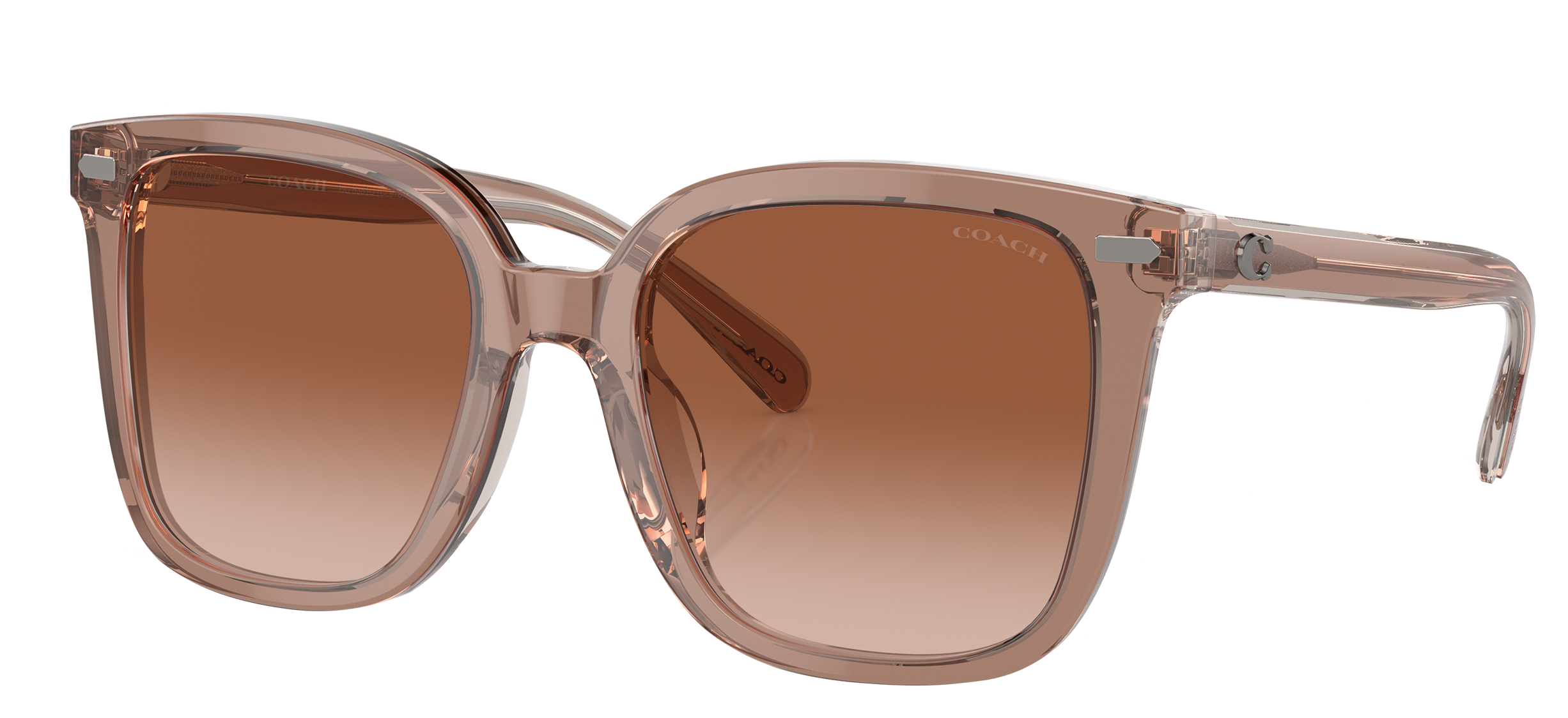 Image of Coach HC8381U Sunglasses for Ladies - Brown/Brown Gradient - Large