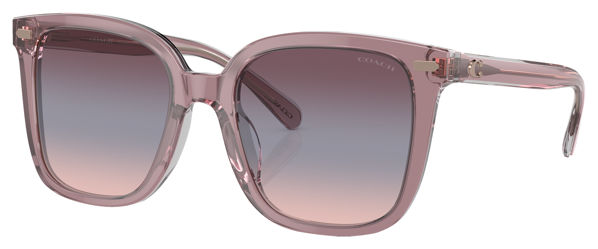 Image of Coach HC8381U Sunglasses for Ladies - Pink/Blue Gradient - Large