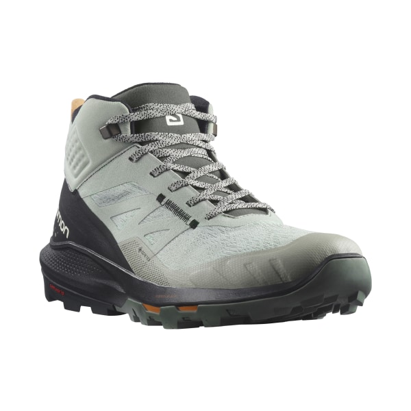 Salomon Outpulse Mid GORE-TEX Hiking Boots for Men - Wrought Iron/Black/Vibrant Orange - 10.5M