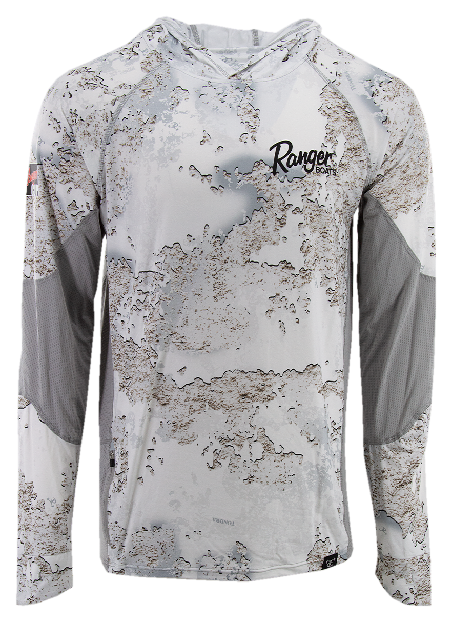 Image of Ranger Boats Ranger Cup Performance Hoodie for Men - TrueTimber Tundra/Gray - L