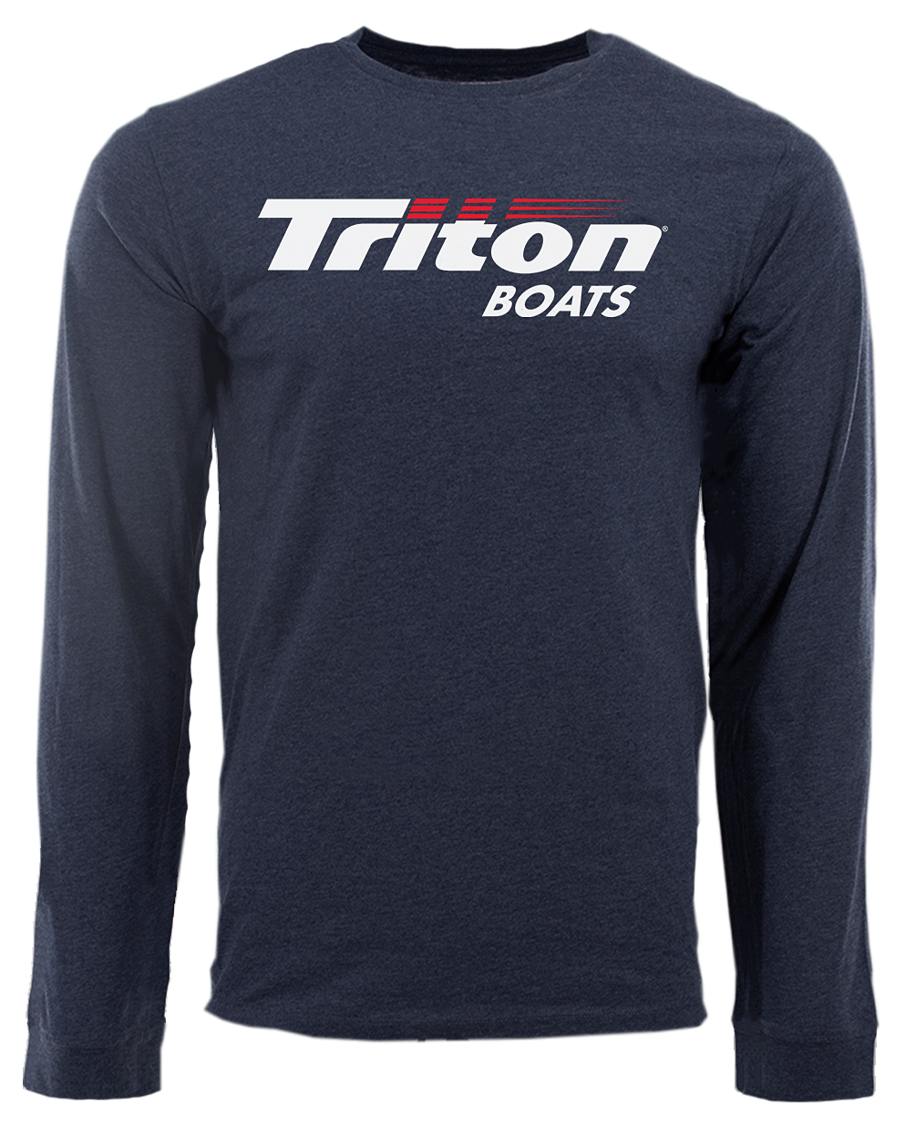 Image of Triton Boats Triton64 Logo Long-Sleeve Shirt for Men - Navy Heather - S