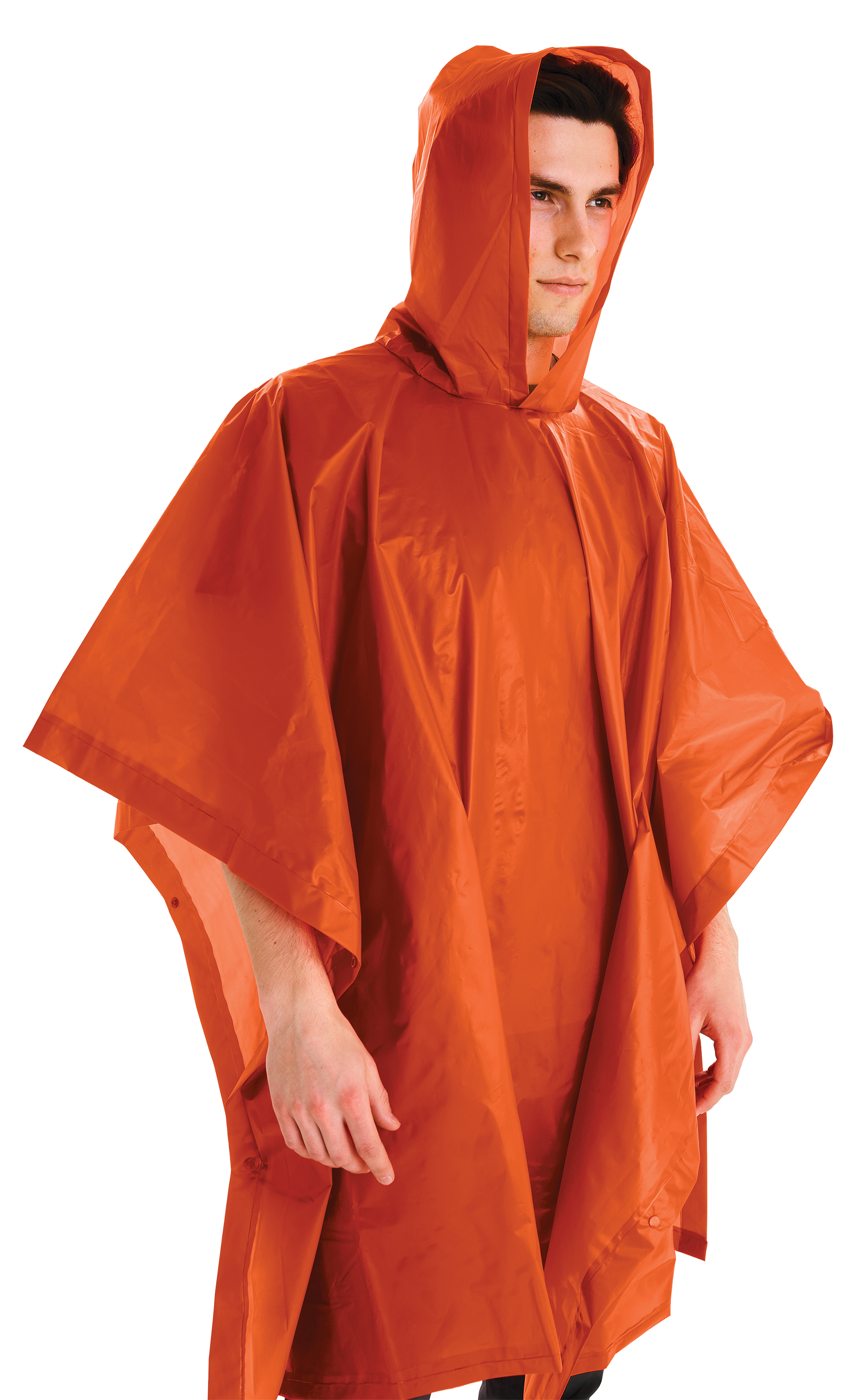 Coghlan's Lightweight Rain Poncho with Carrying Bag - Orange