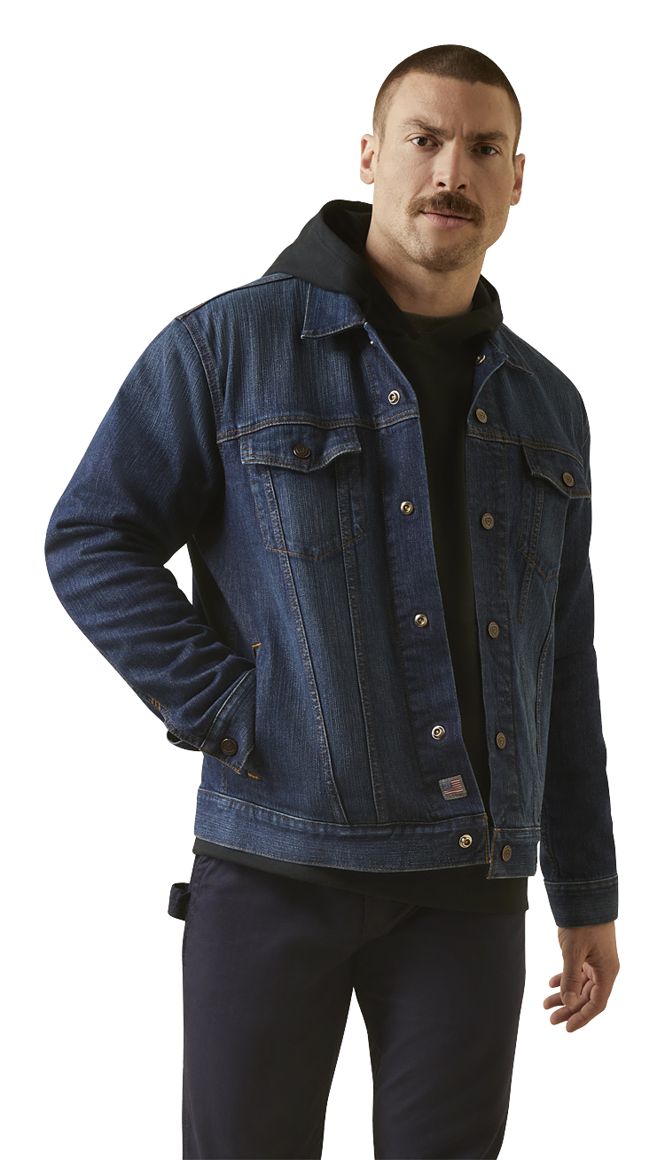 Image of Ariat FR DuraStretch Trucker Jacket for Men - Ryley - L