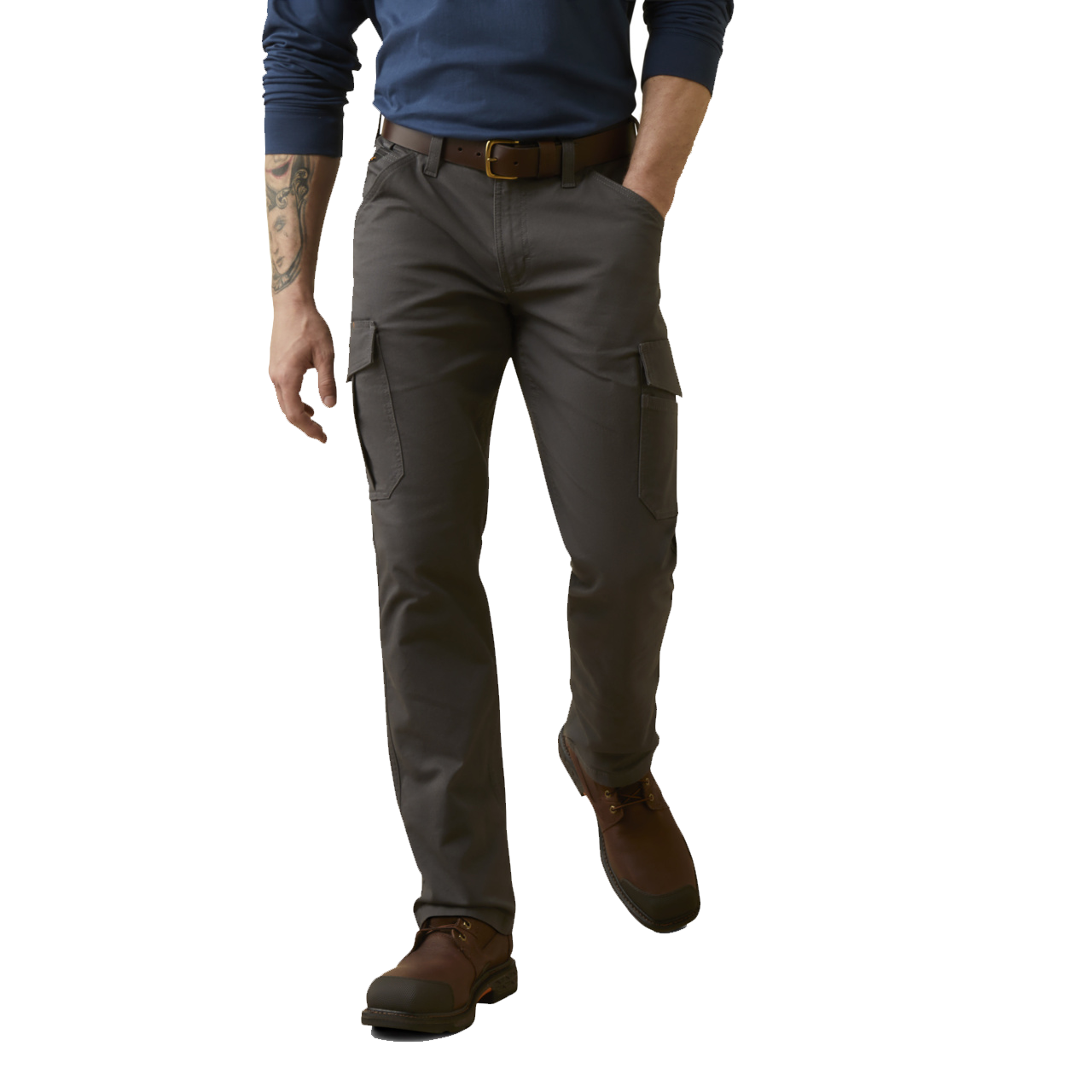 Ariat Rebar M4 Relaxed Made Tough Cargo Field Pants for Men - Gray - 32x36