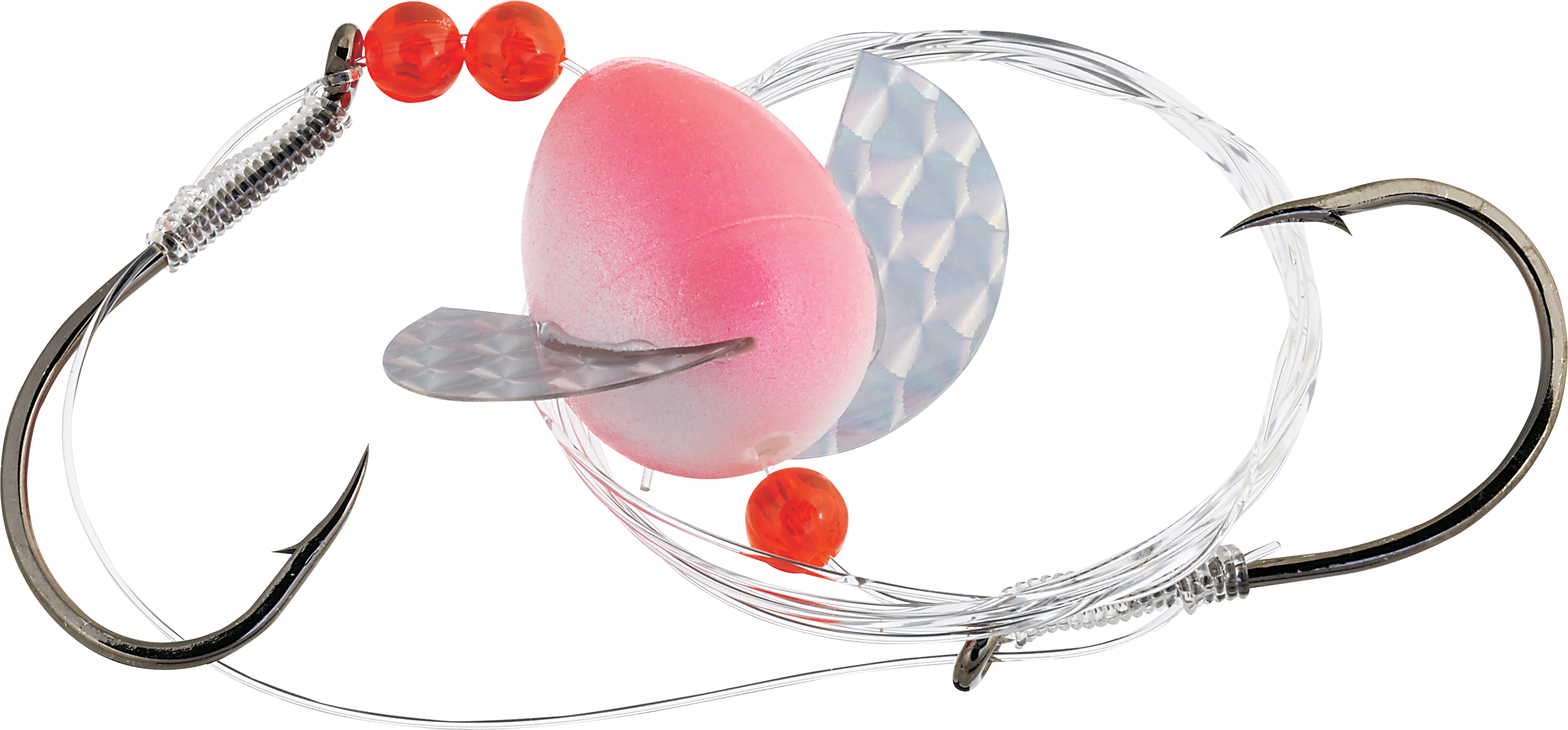 Image of Beau Mac Flash & Spin Cheater Special - 6/0 - 30 lb. - Pearl/Fluorescent Pink/Silver Wings