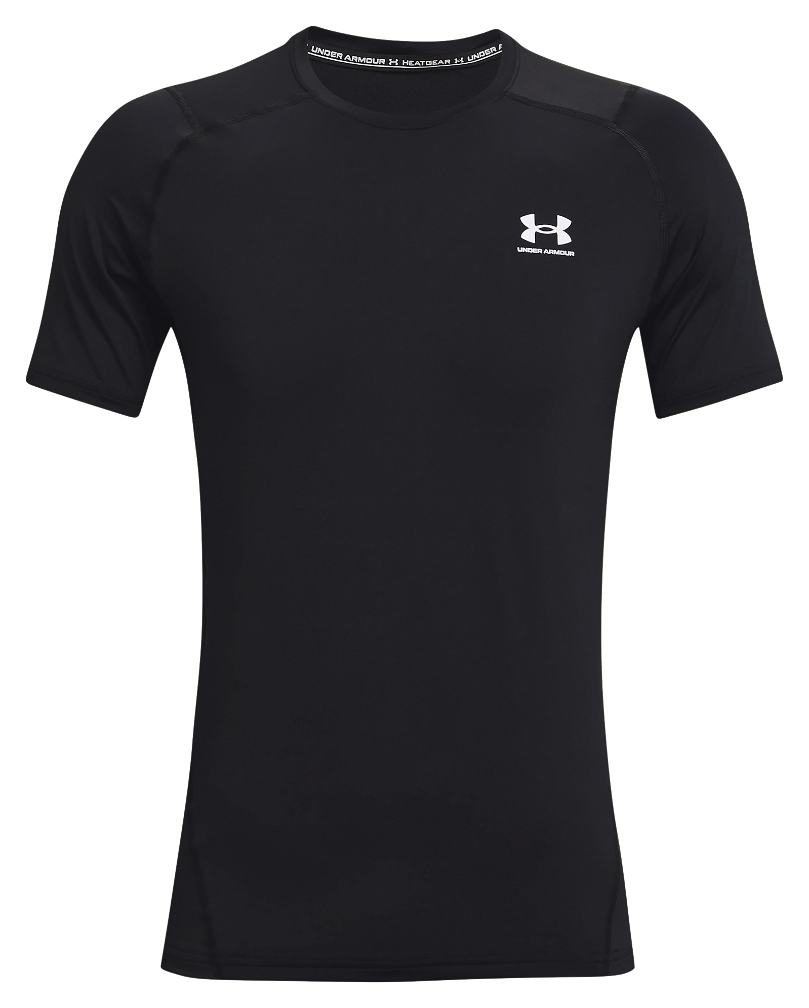 Image of Under Armour HeatGear Fitted Short-Sleeve T-Shirt for Men - Black - 3XLT