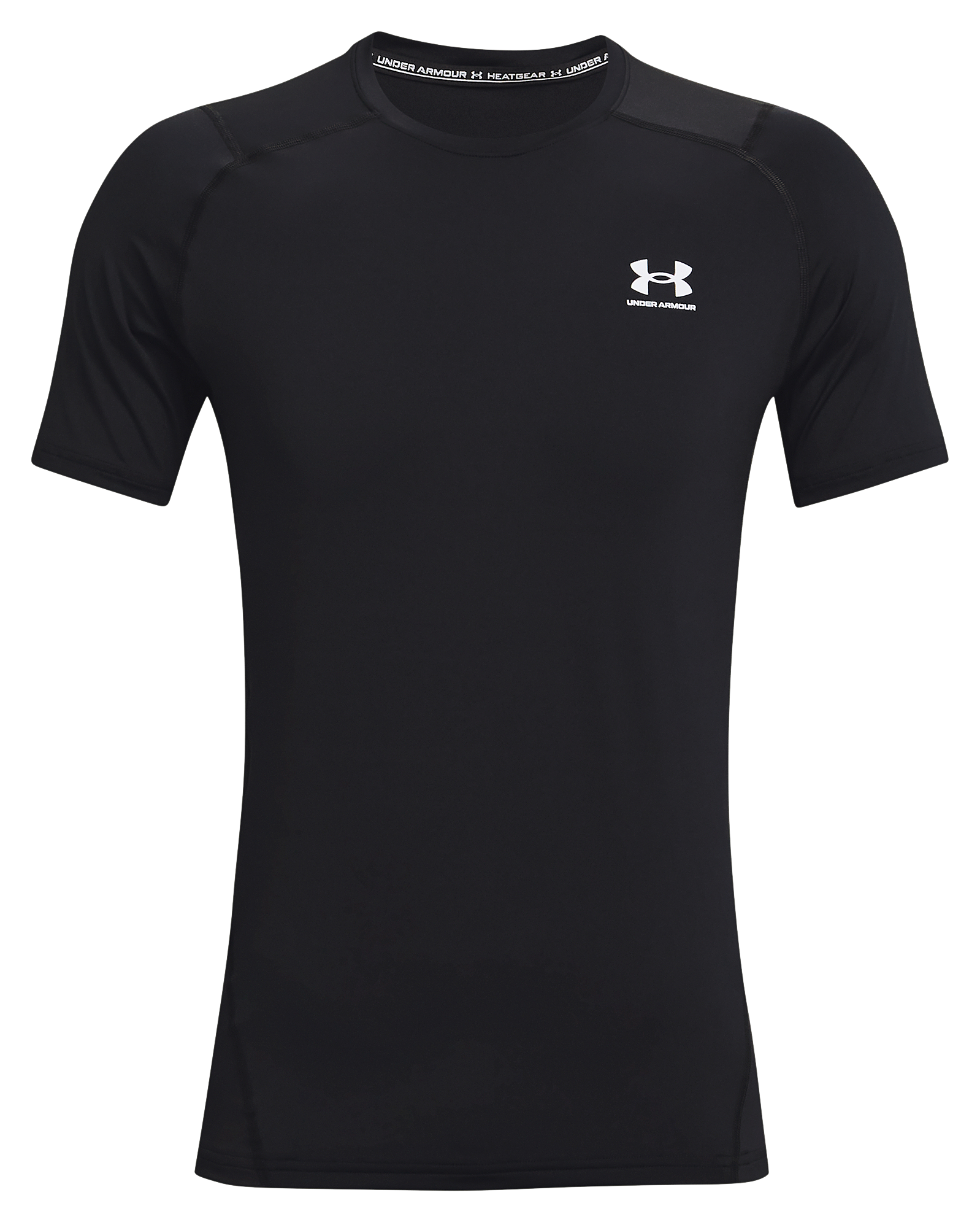 Under Armour HeatGear Fitted Short-Sleeve T-Shirt for Men - Black - 4XLT
