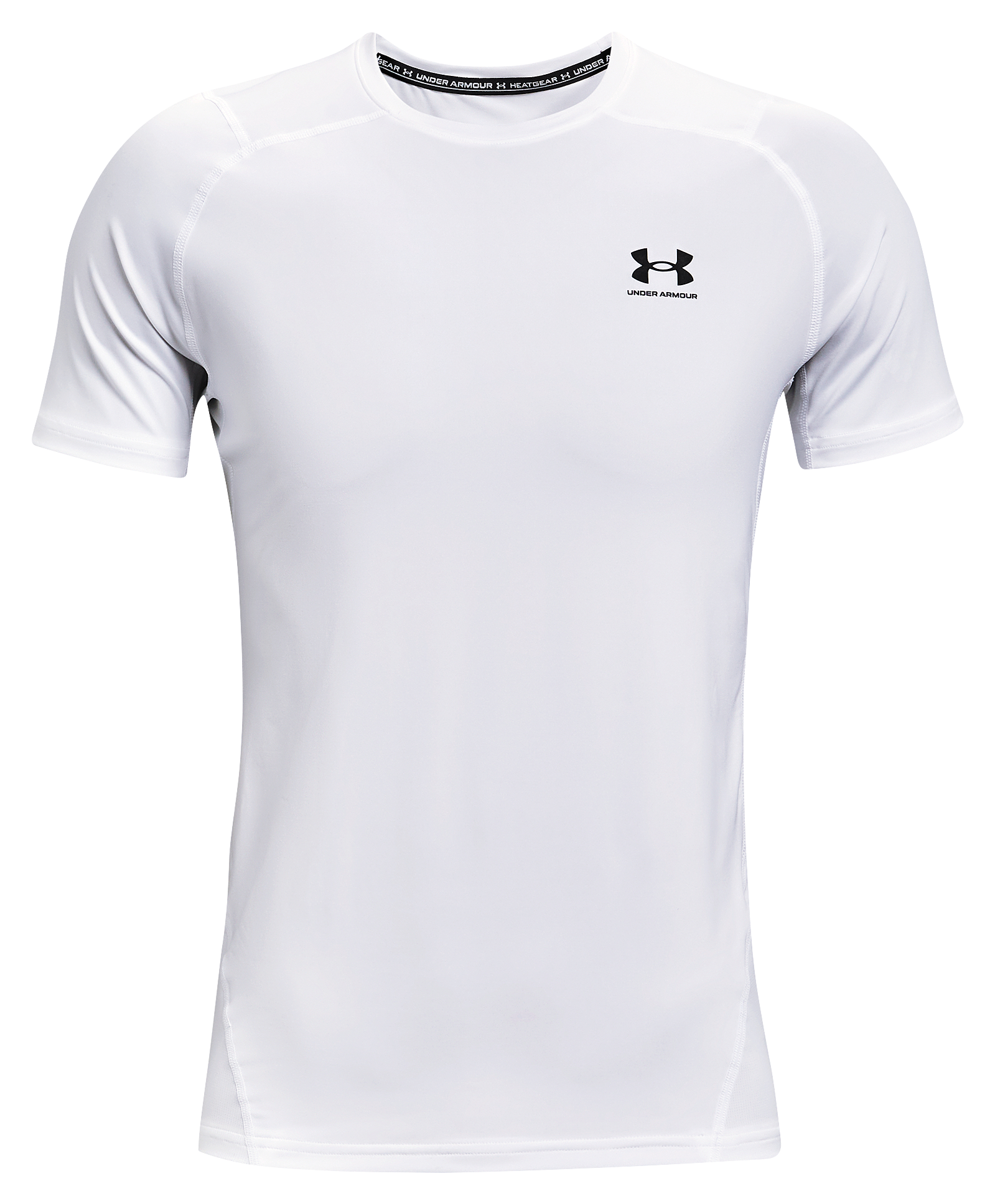Under Armour HeatGear Fitted Short-Sleeve T-Shirt for Men - White - 4XL