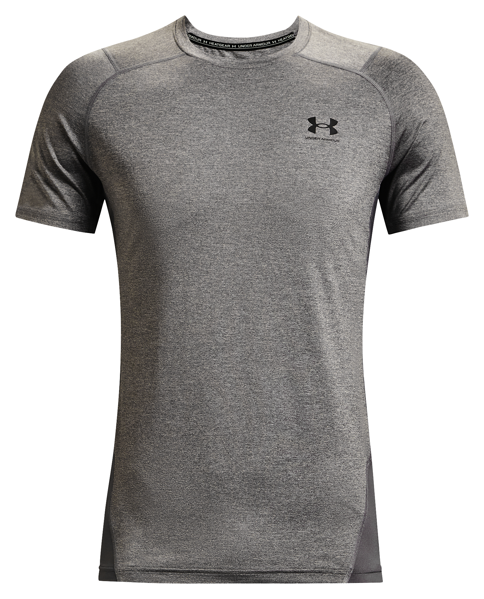 Image of Under Armour HeatGear Fitted Short-Sleeve T-Shirt for Men - Carbon Heather - ST