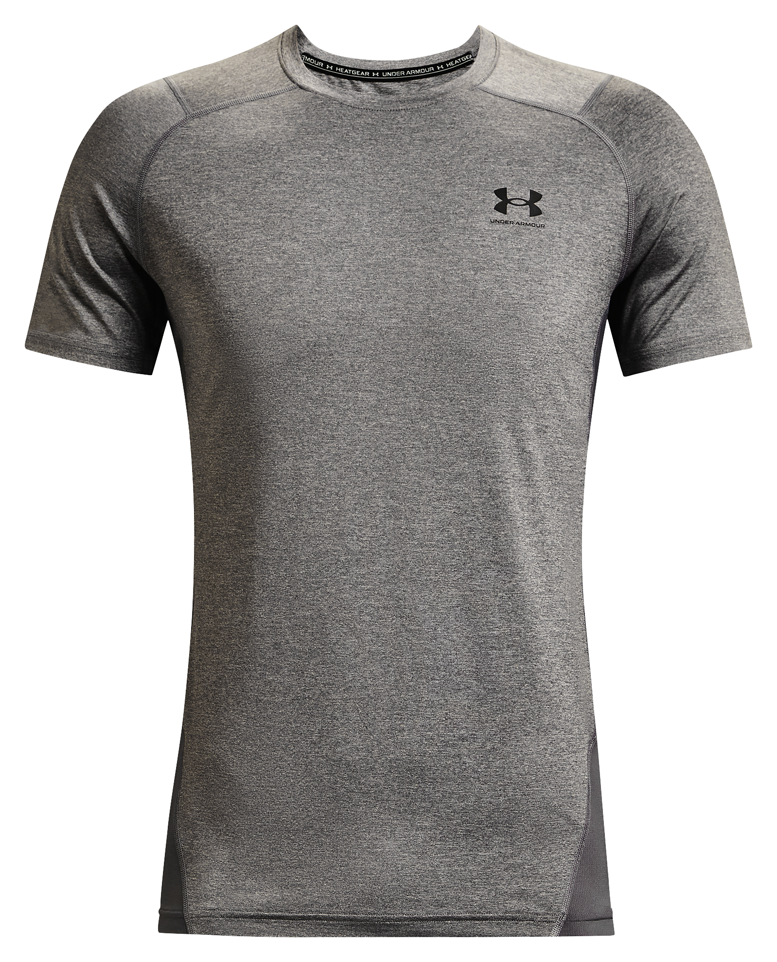 Under Armour HeatGear Fitted Short-Sleeve T-Shirt for Men - Carbon Heather - 4XL