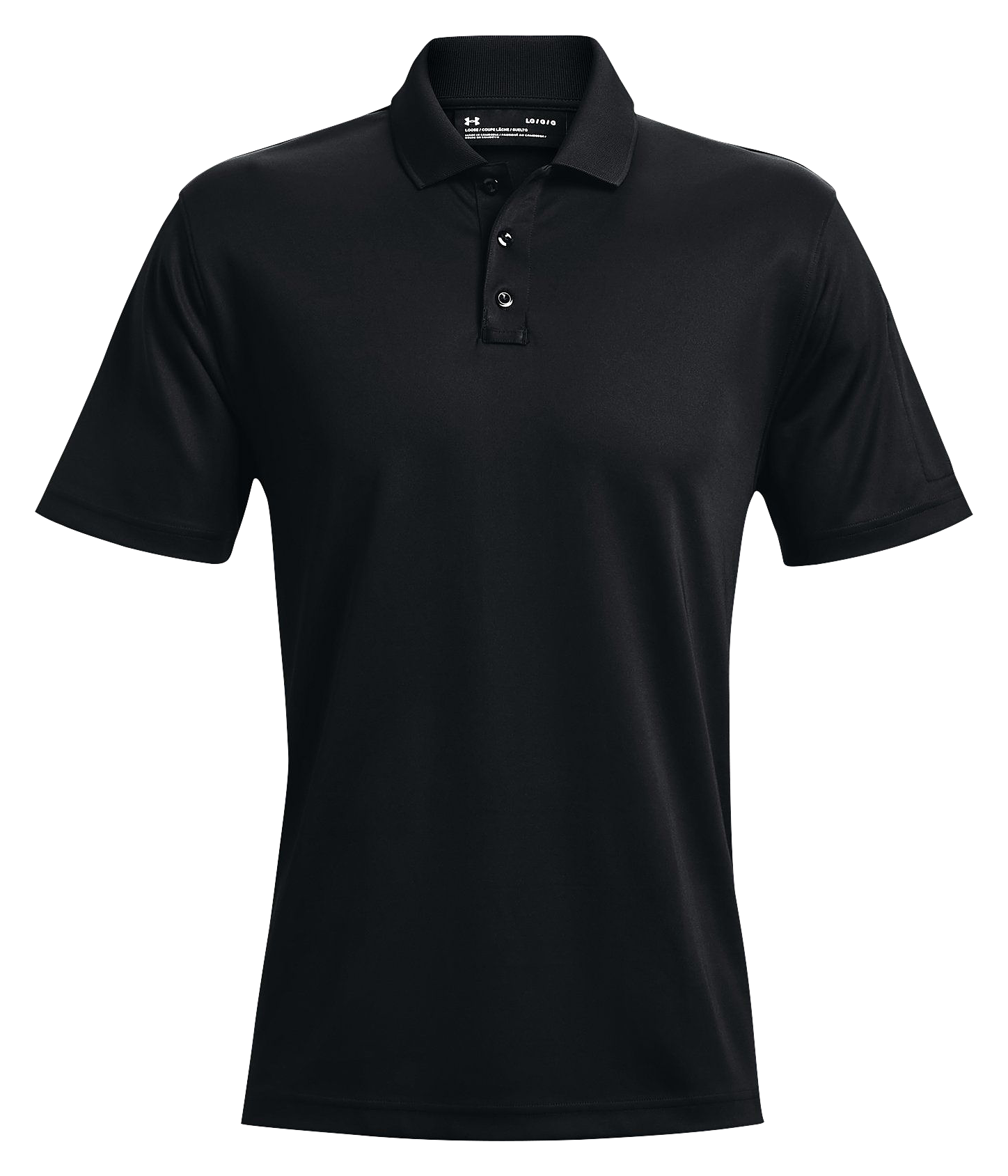 Image of Under Armour Tactical Performance Short-Sleeve Polo for Men - Black/Black - 5XL