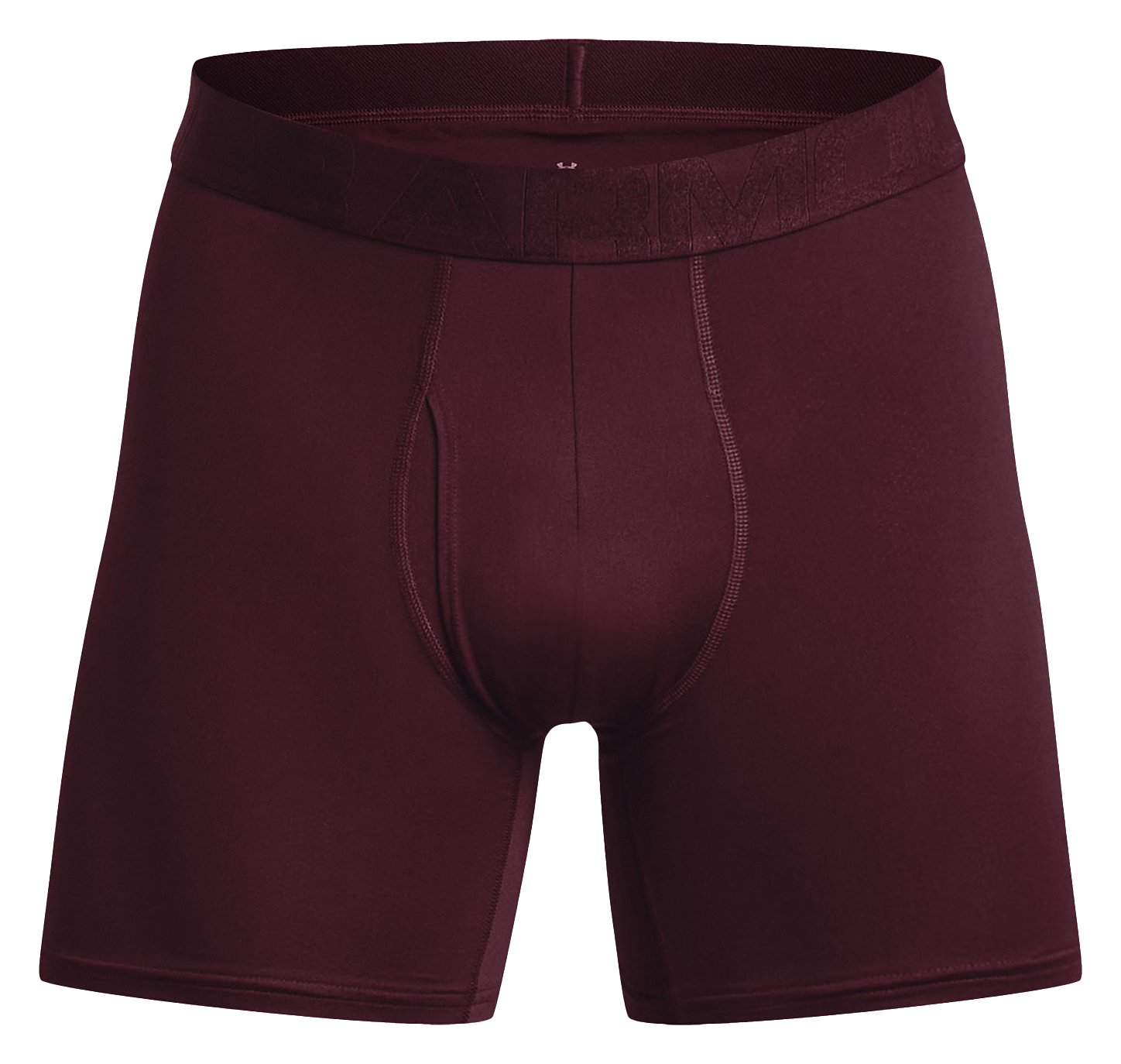 Image of "Under Armour UA Tech 9"" Boxerjock for Men 2-Pack - Dark Maroon/Mod Gray - 2XL"