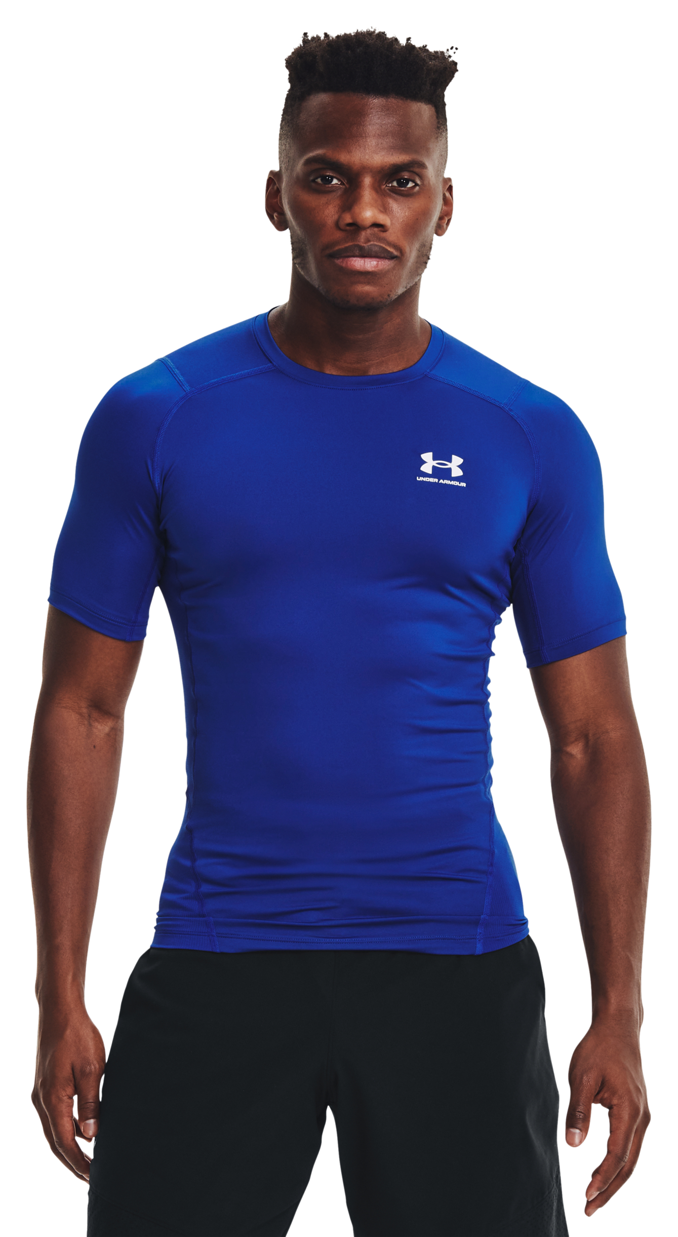 Under Armour HeatGear Short-Sleeve T-Shirt for Men - Royal/White - 3XLT