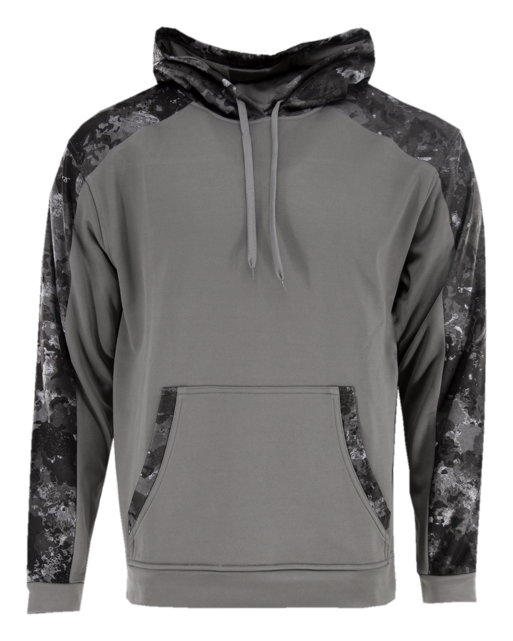 Image of TrueTimber Performance Fleece Long-Sleeve Hoodie for Men - Silent Storm/TrueTimber Midnight - M