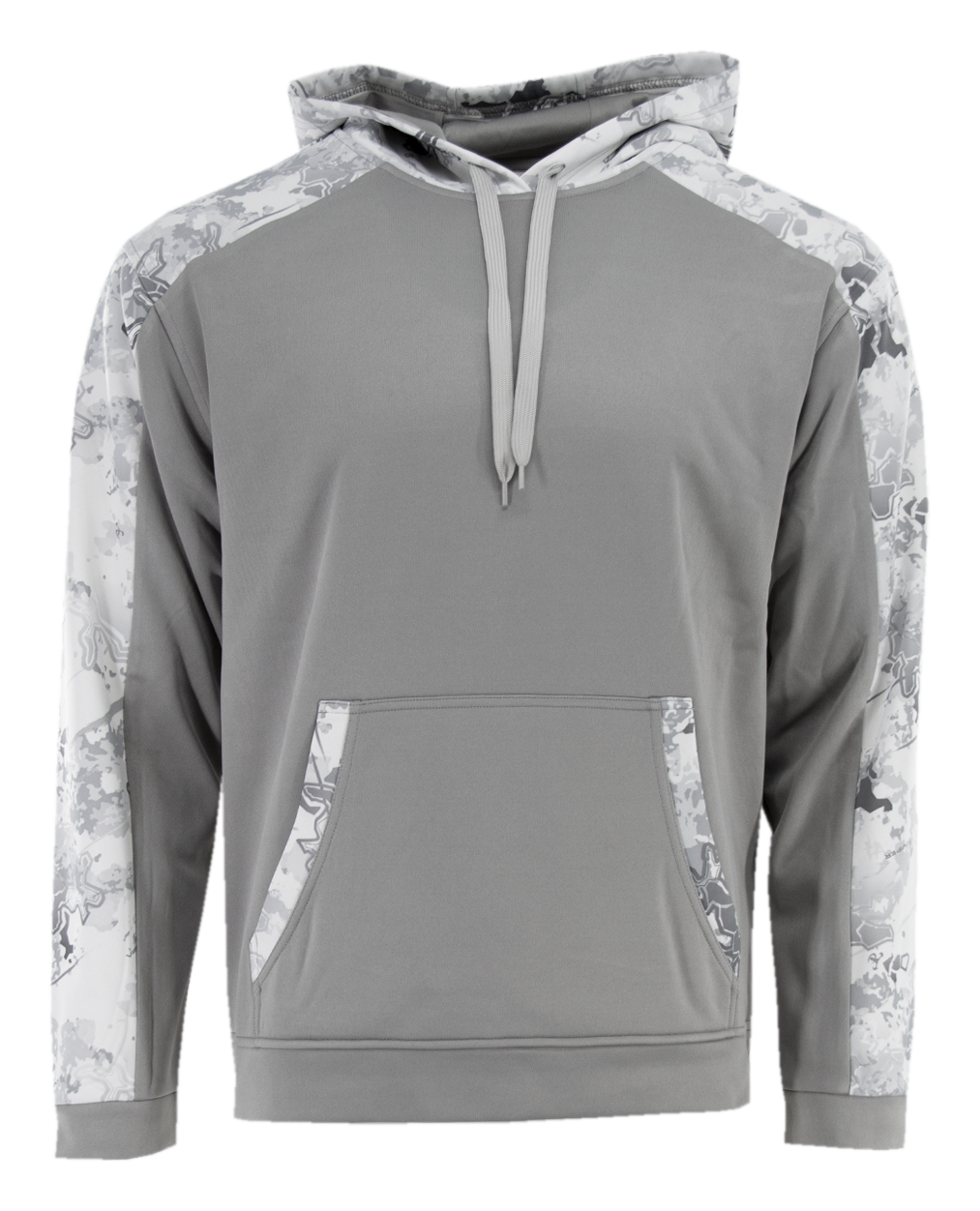 Image of TrueTimber Performance Fleece Long-Sleeve Hoodie for Men - Drizzle/TrueTimber Viper Snow - S