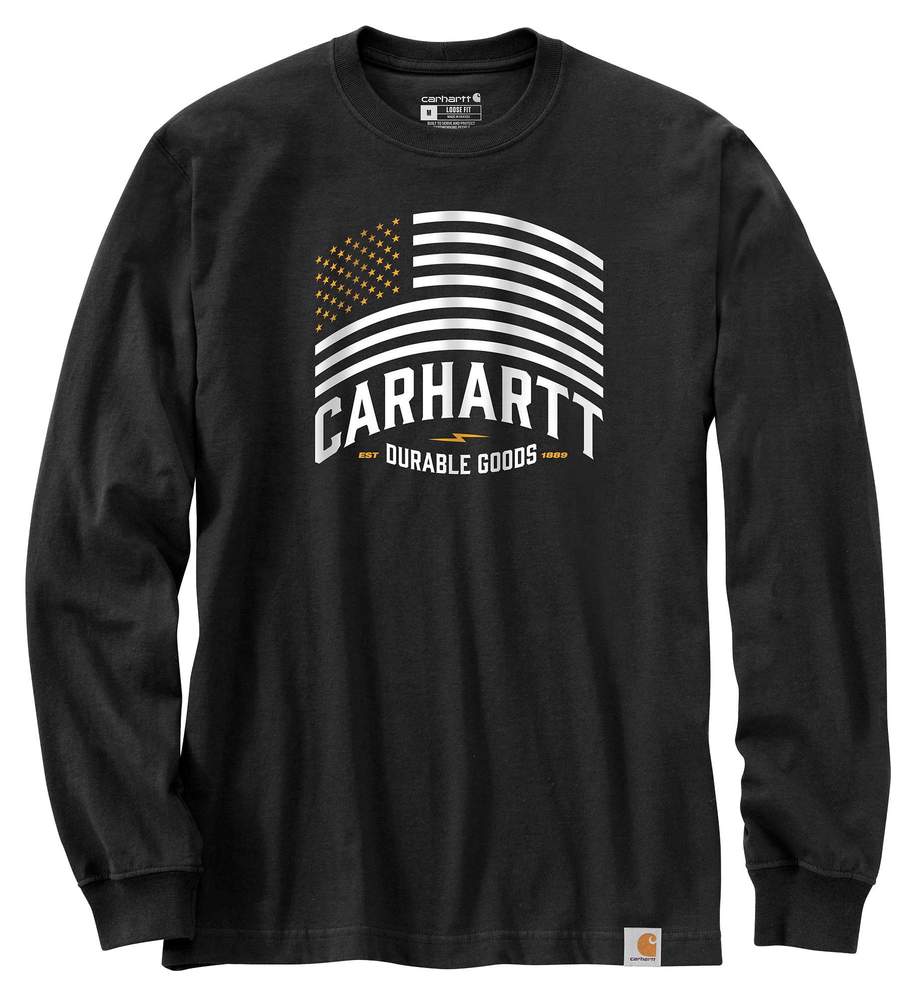 Carhartt Relaxed-Fit Midweight Flag Graphic Long-Sleeve T-Shirt for Men