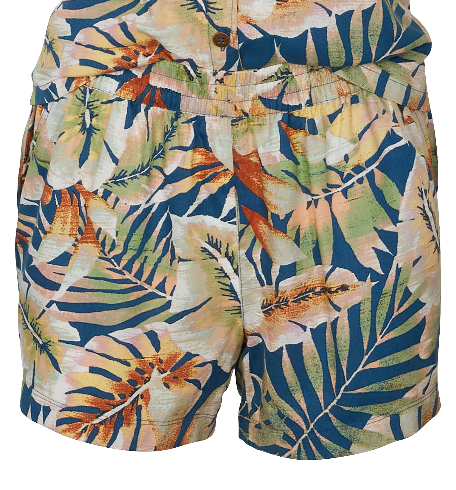 Image of Natural Reflections Tropical Print Shorts - Legion Blue
