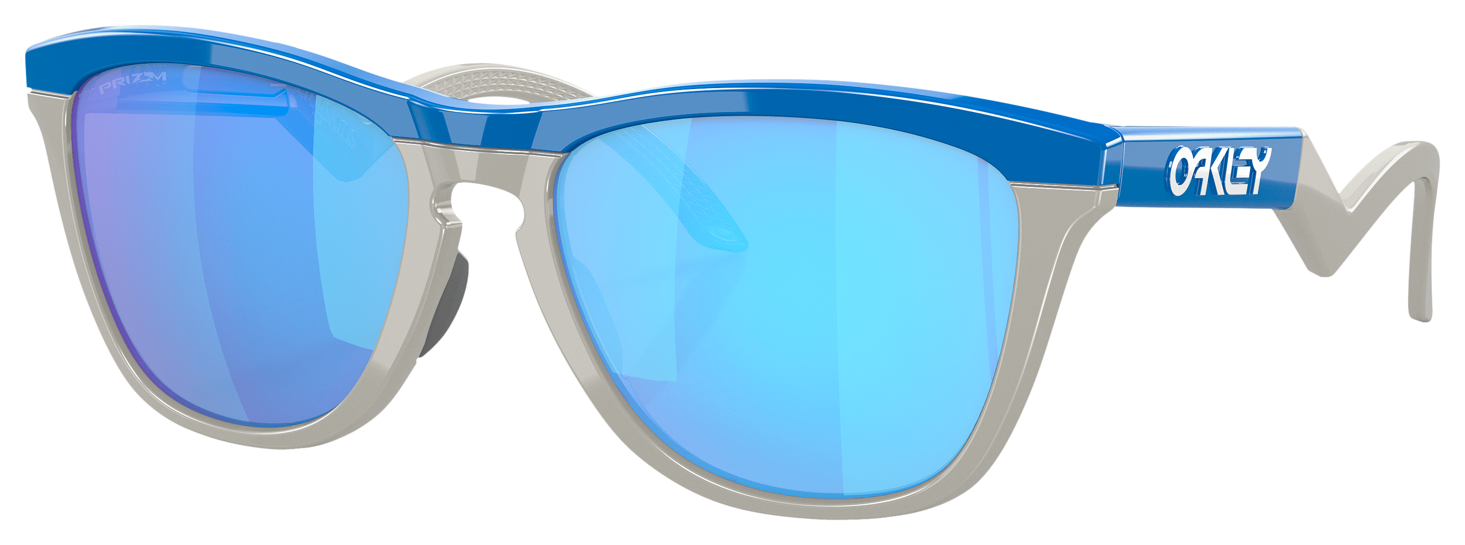 Image of Oakley Frogskins Hybrid OO9289 Prizm Grey Mirror Sunglasses - Primary Blue/Cool Gray/Prizm Sapphire Mirror