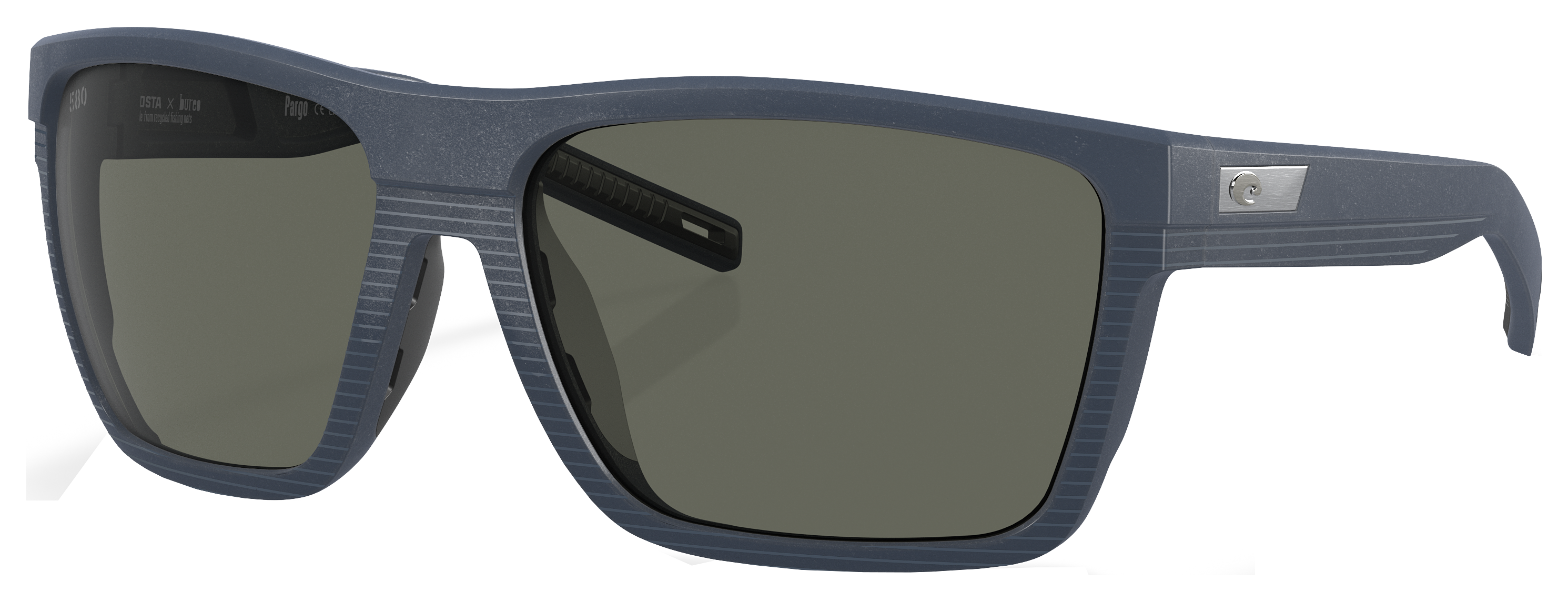 Image of Costa Del Mar Pargo 580G Glass Polarized Sunglasses - Midnight Blue/Gray - Medium
