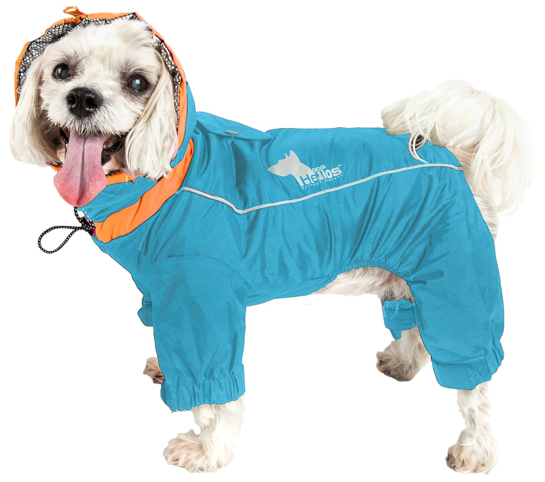Image of Dog Helios Weather-King Ultimate Windproof Full-Body Winter Dog Jacket - Blue - X-Large