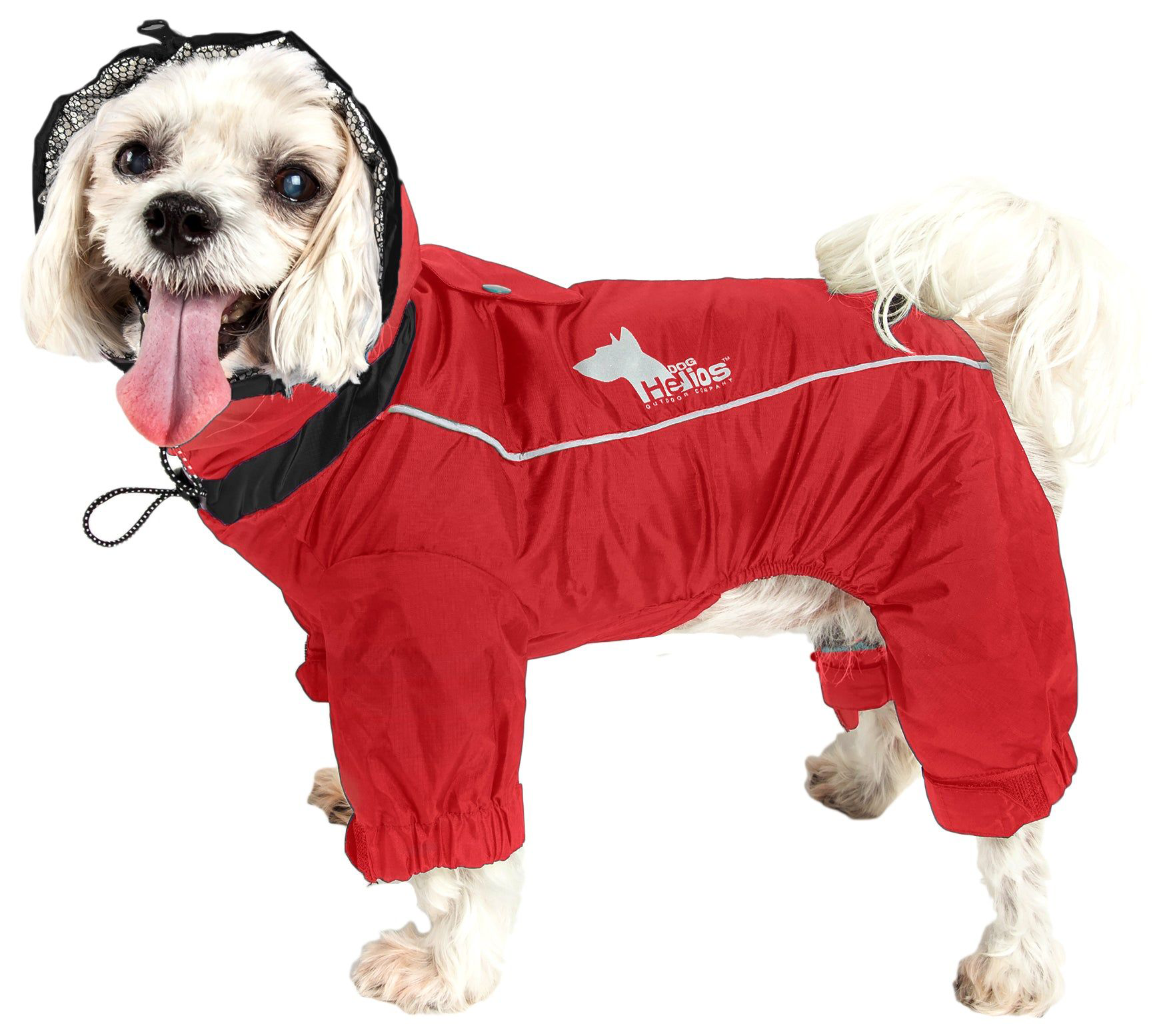 Image of Dog Helios Weather-King Ultimate Windproof Full-Body Winter Dog Jacket - Red - X-Large