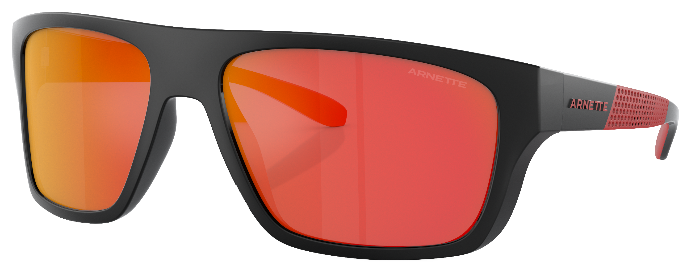 Image of Arnette Hijiki AN4330 Sunglasses - Black/Dark Gray/Red/Yellow Mirror