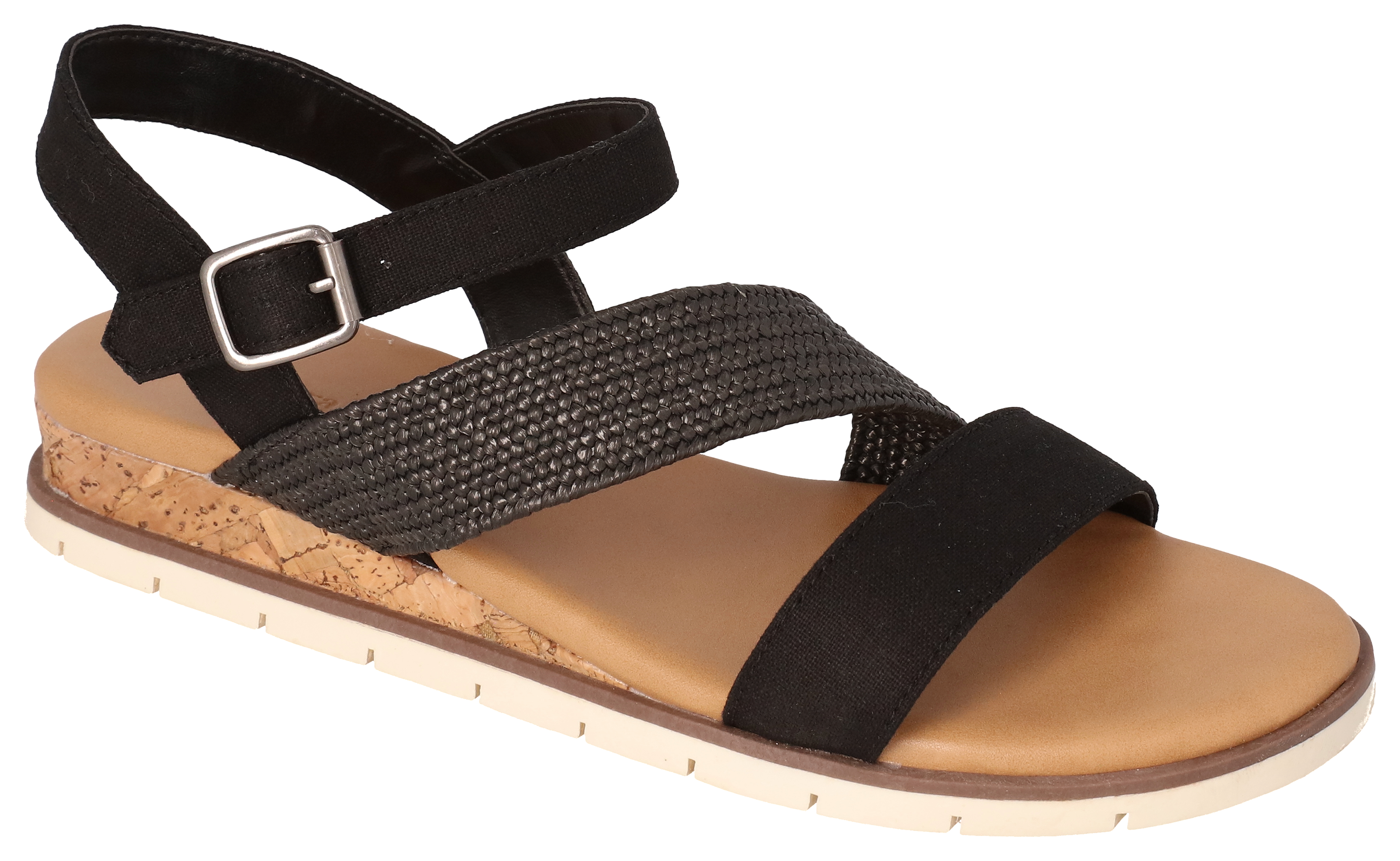 Image of Natural Reflections Topanga Backstrap Sandals - Black - 8M