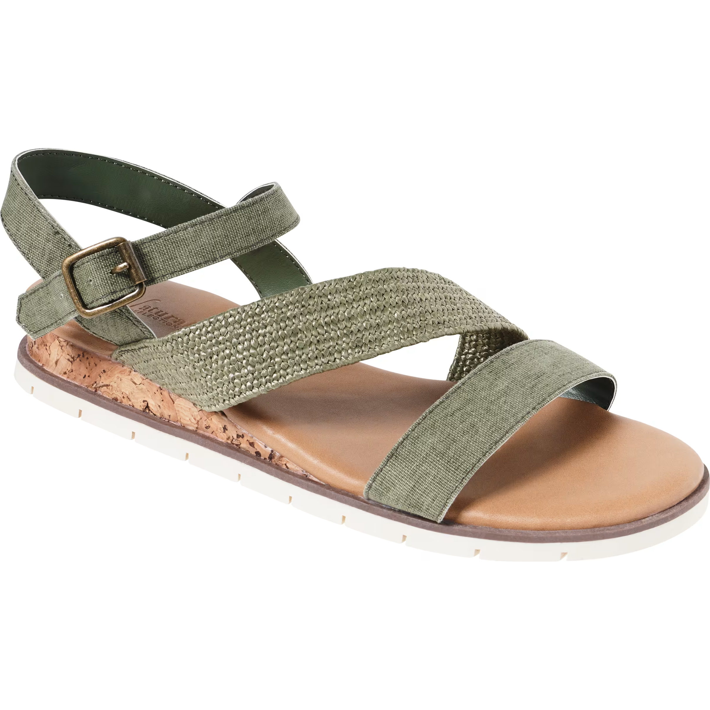 Image of Natural Reflections Topanga Backstrap Sandals - Olive - 8M