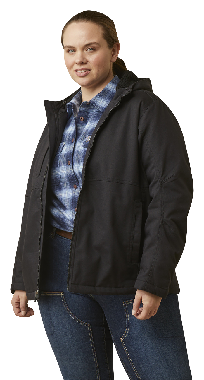 Image of Ariat Rebar DuraCanvas Insulated Jacket for Ladies - Black - 1X