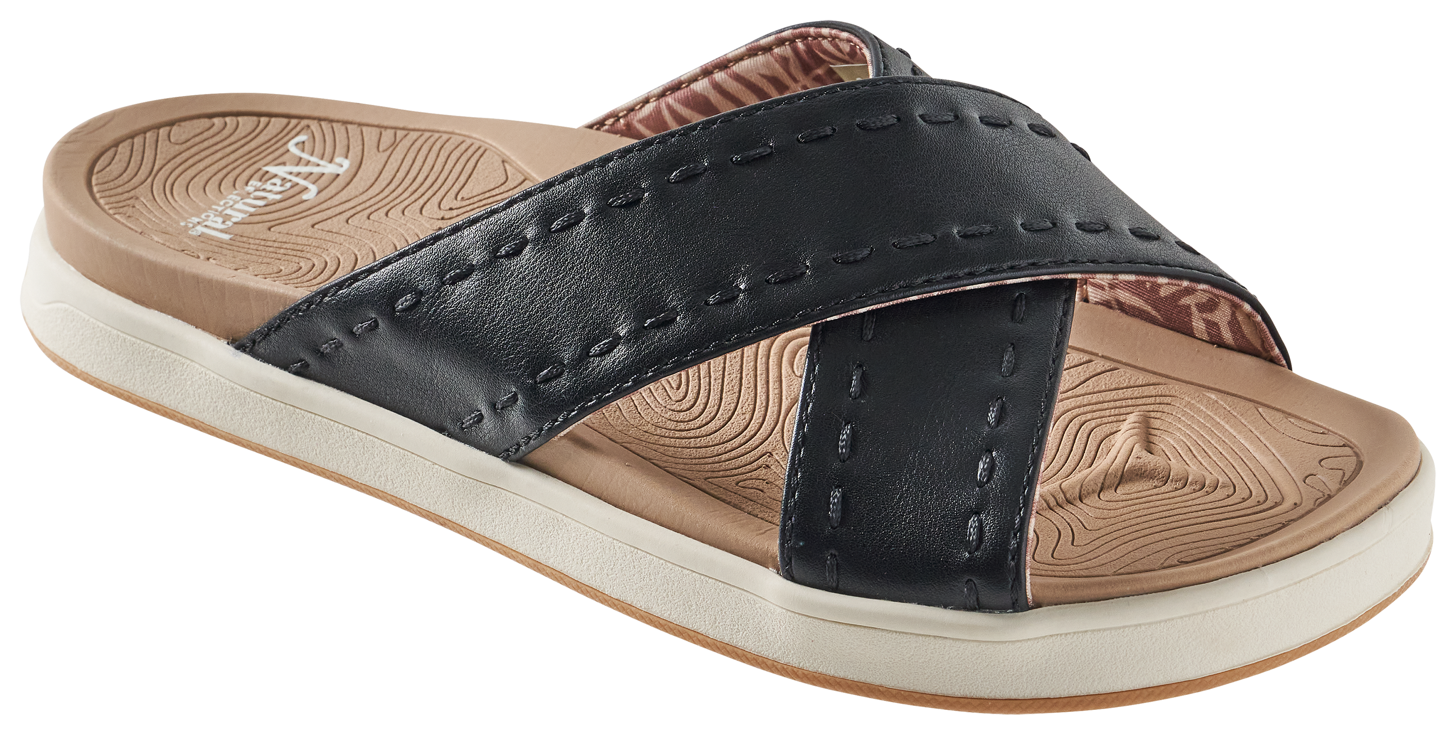 Image of Natural Reflections Thorpe Bay Slide Sandals - Black - 8M