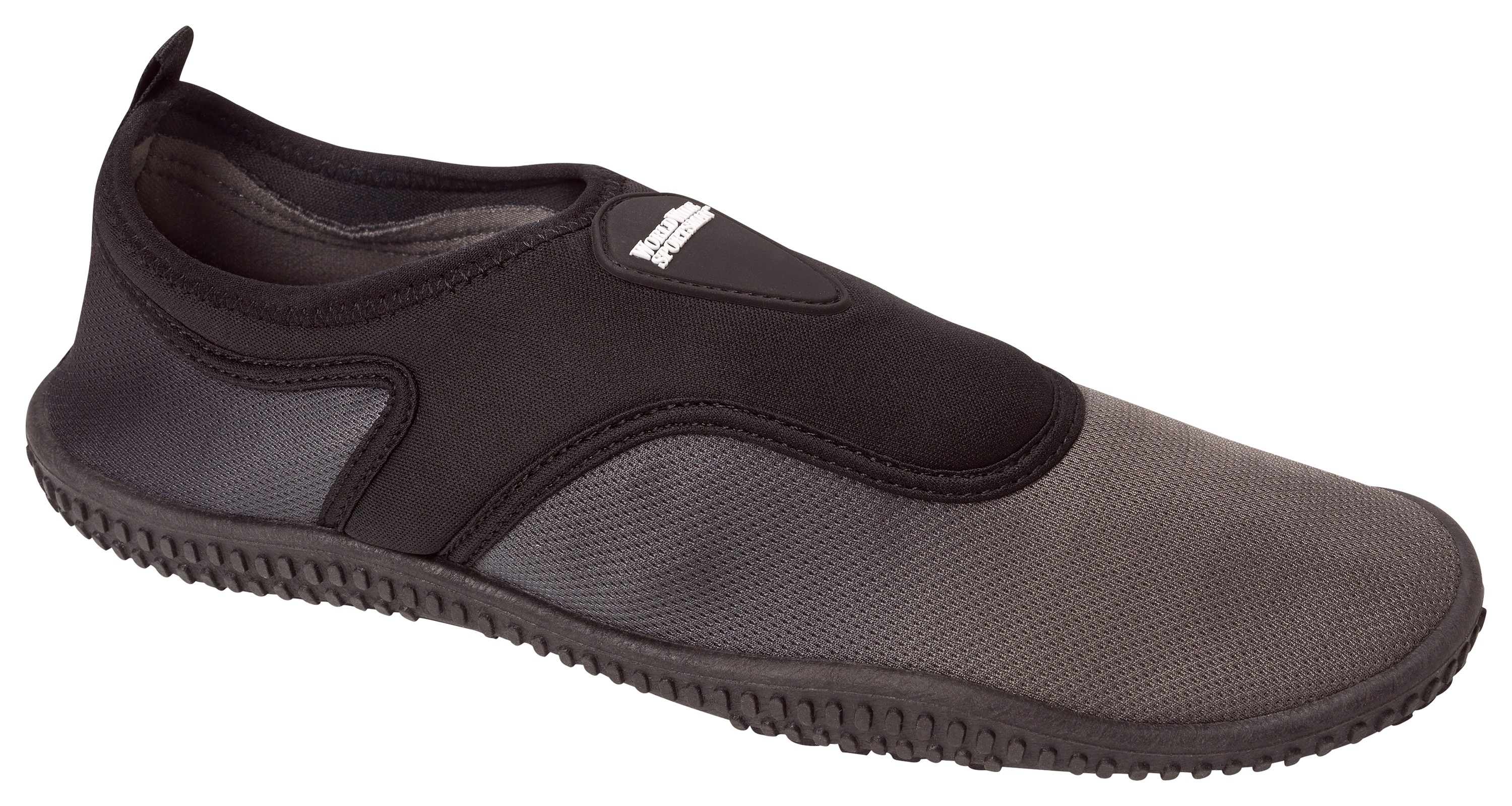 Image of World Wide Sportsman Aqua Sox Slip-On Water Shoes for Men - Black/Charcoal - 9M