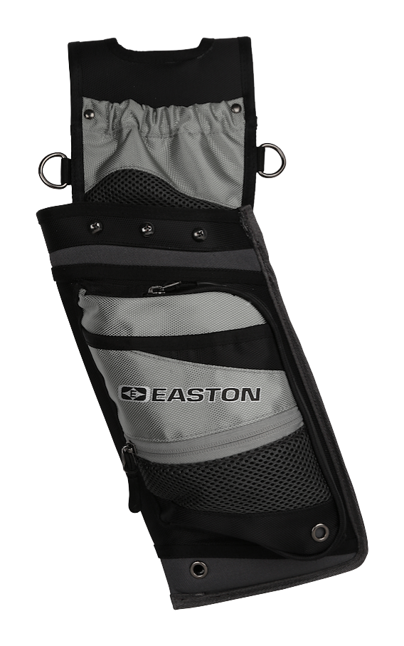 Easton Deluxe Field Quiver with Belt - Grey - RH - 4 Tubes - Easton Archery