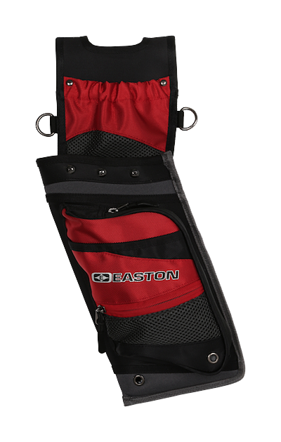 Easton Deluxe Field Quiver with Belt - Red - RH - 4 Tubes - Easton Archery