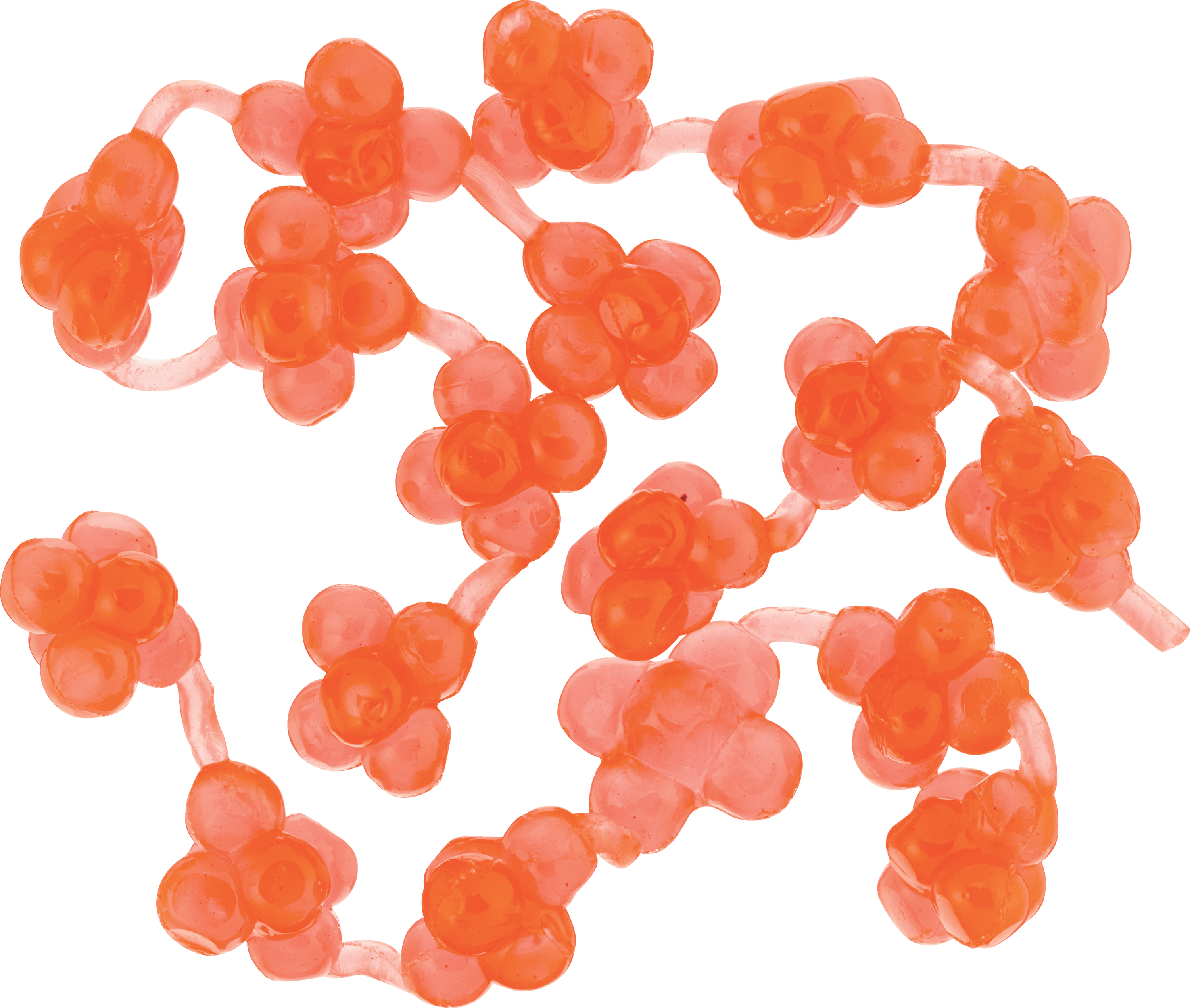 Beau Mac Egg Clusters - 3 Strands/6 Clusters - Fluorescent Red