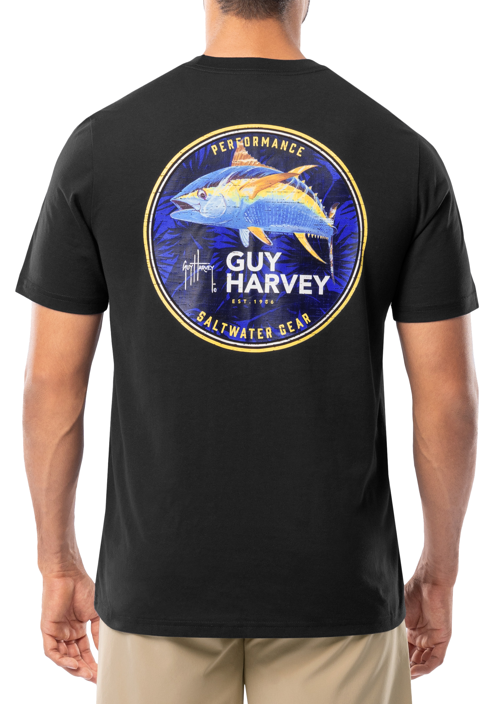 GUY HARVEY Tuna Medallion Short-Sleeve T-Shirt for Men