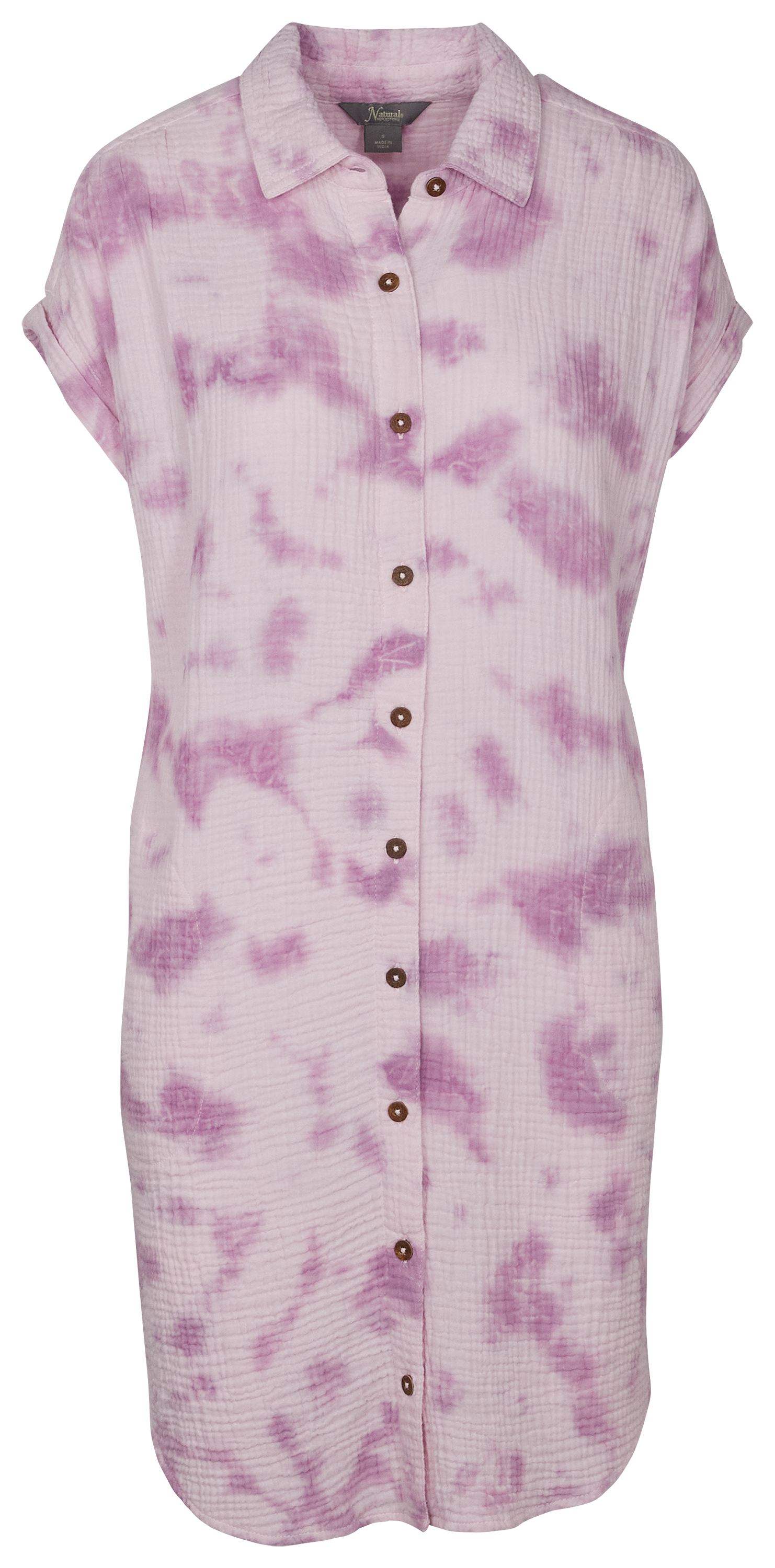 Image of Natural Reflections Double Cloth Shirt Dress