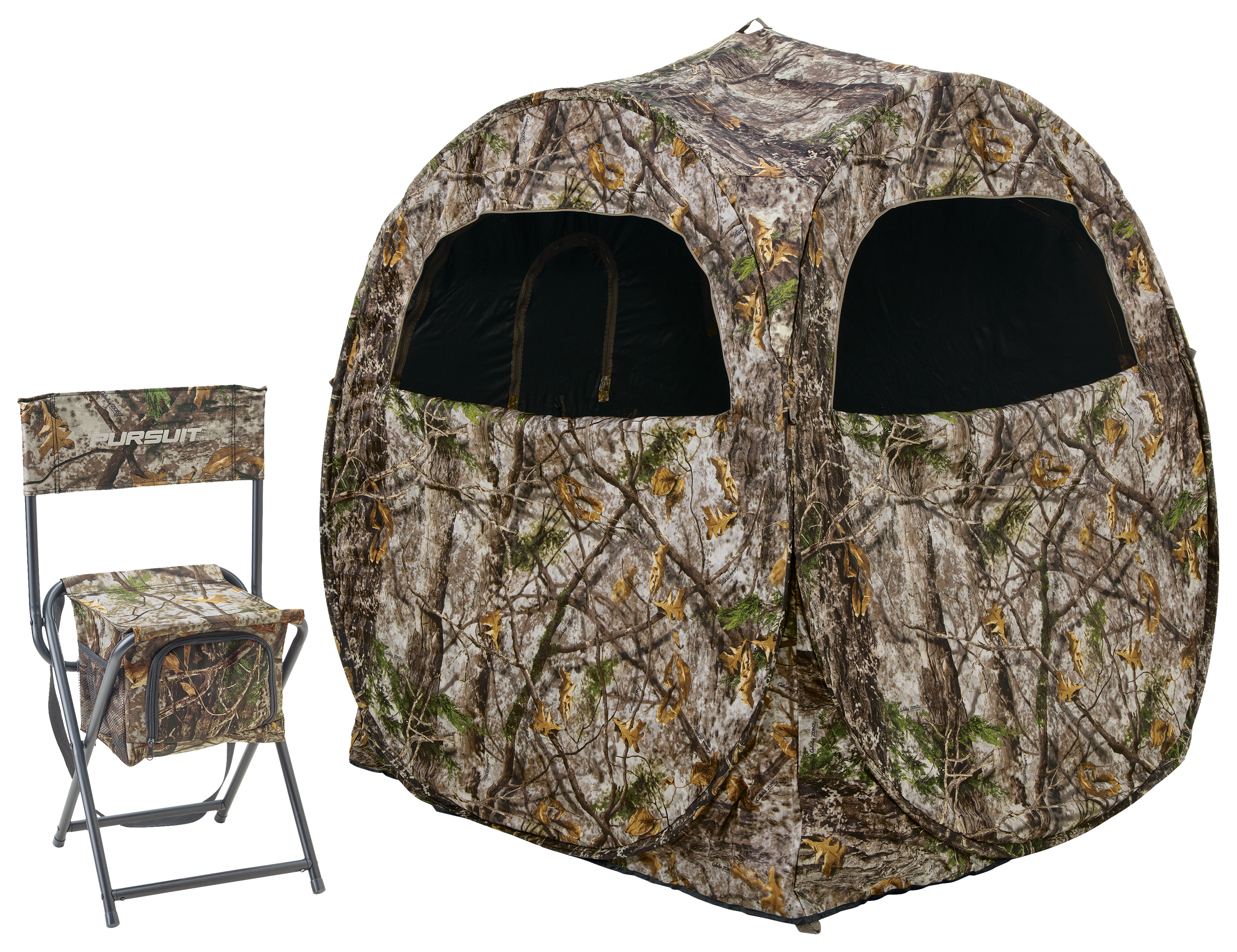 Image of Pursuit Spring Steel Ground Blind and Chair Combo