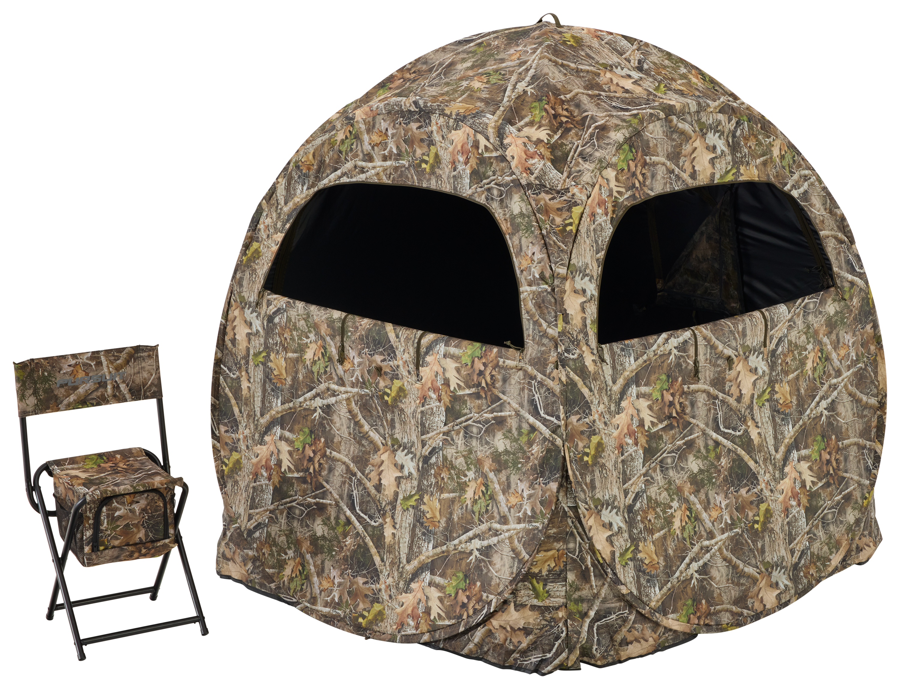 PURSUIT Spring Steel Ground Blind and Chair Combo