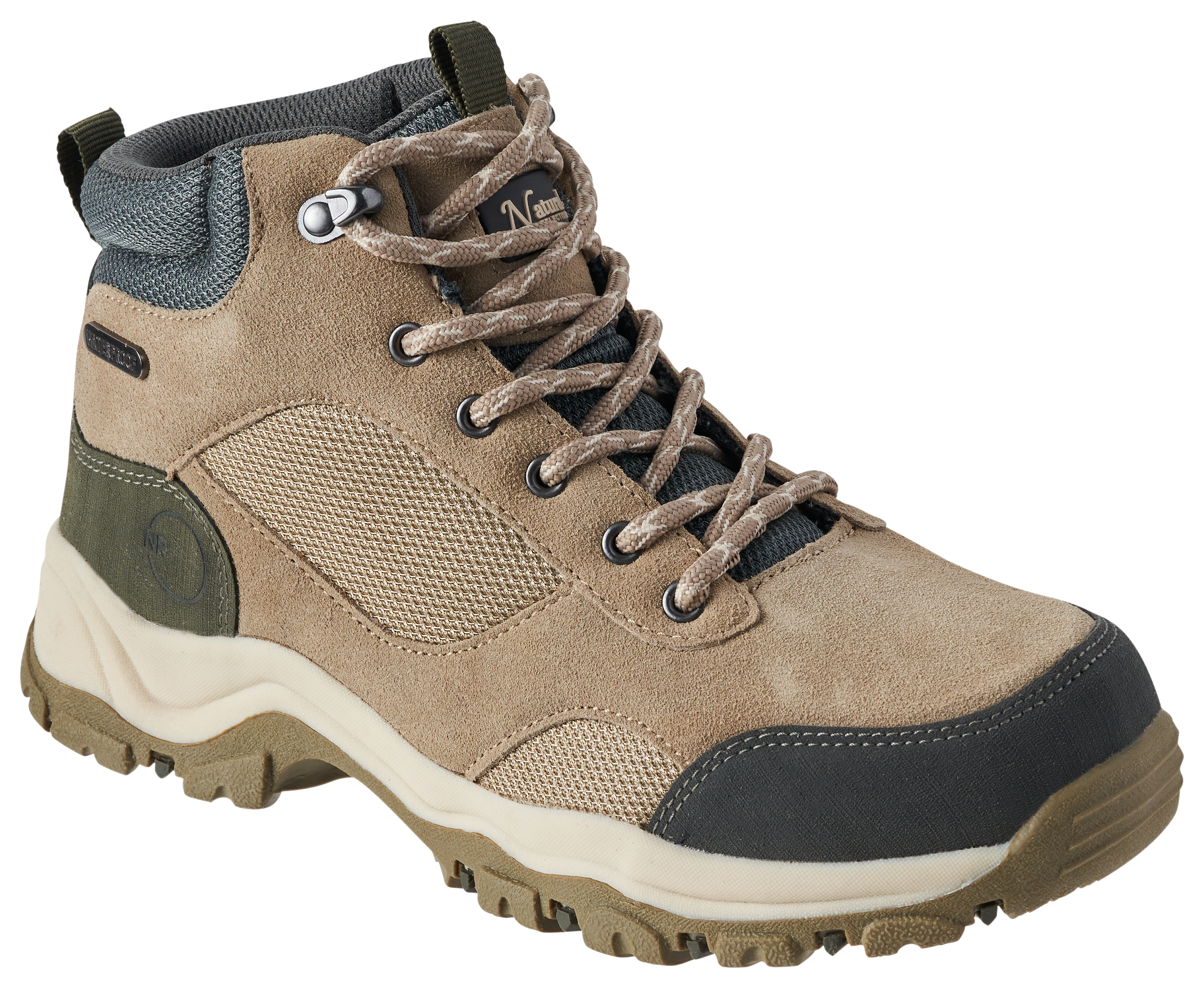 Natural Reflections Skyline II Mid Waterproof Hiking Boots for Ladies - Tan/Charcoal - 6M