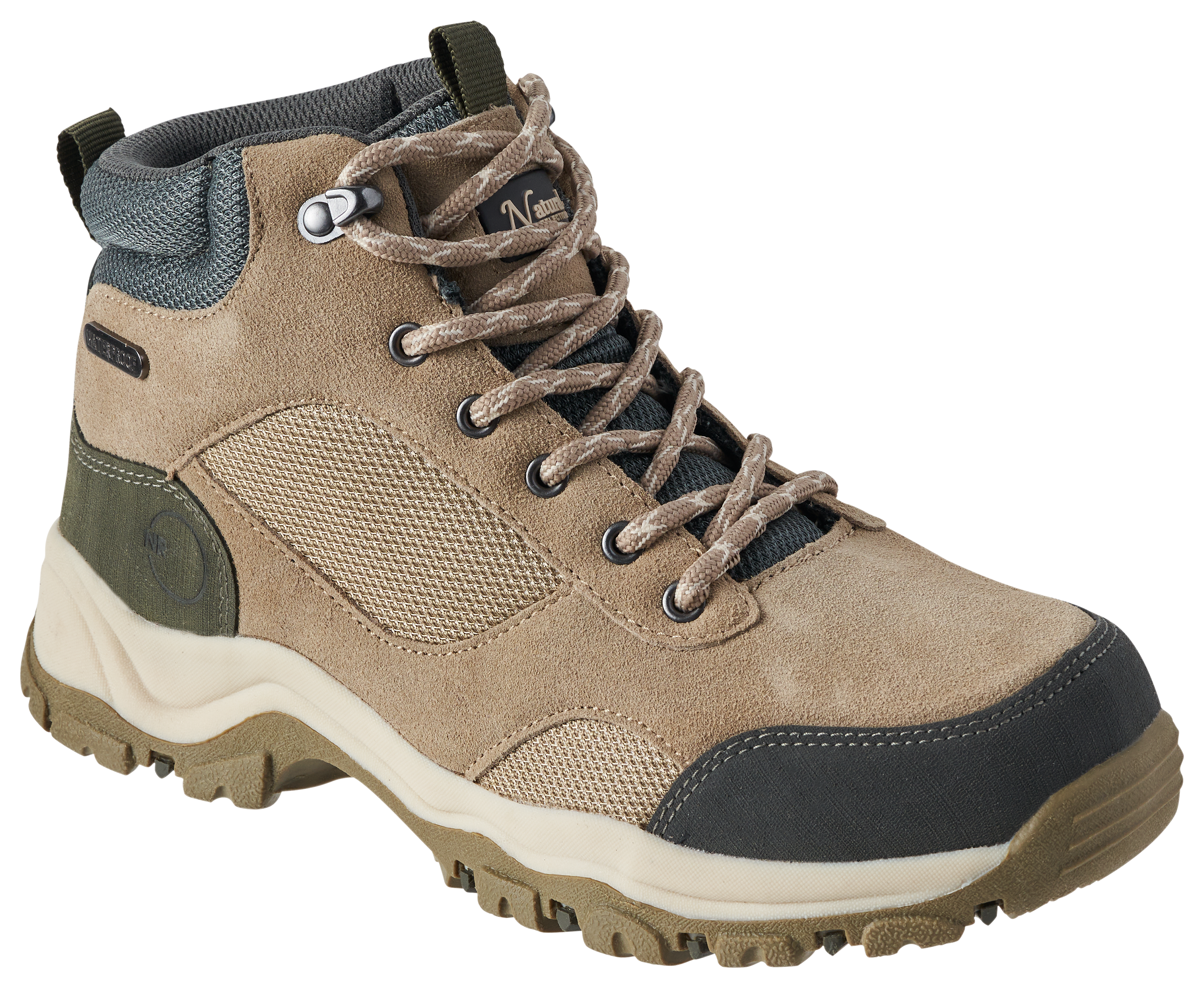 Image of Natural Reflections Skyline II Mid Waterproof Hiking Boots for Ladies - Tan/Charcoal - 7M